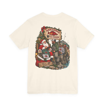 Athletic fit Runs Small AFFCC EST. 2025 Arkansas Fly Fishing Santa Christmas Tee