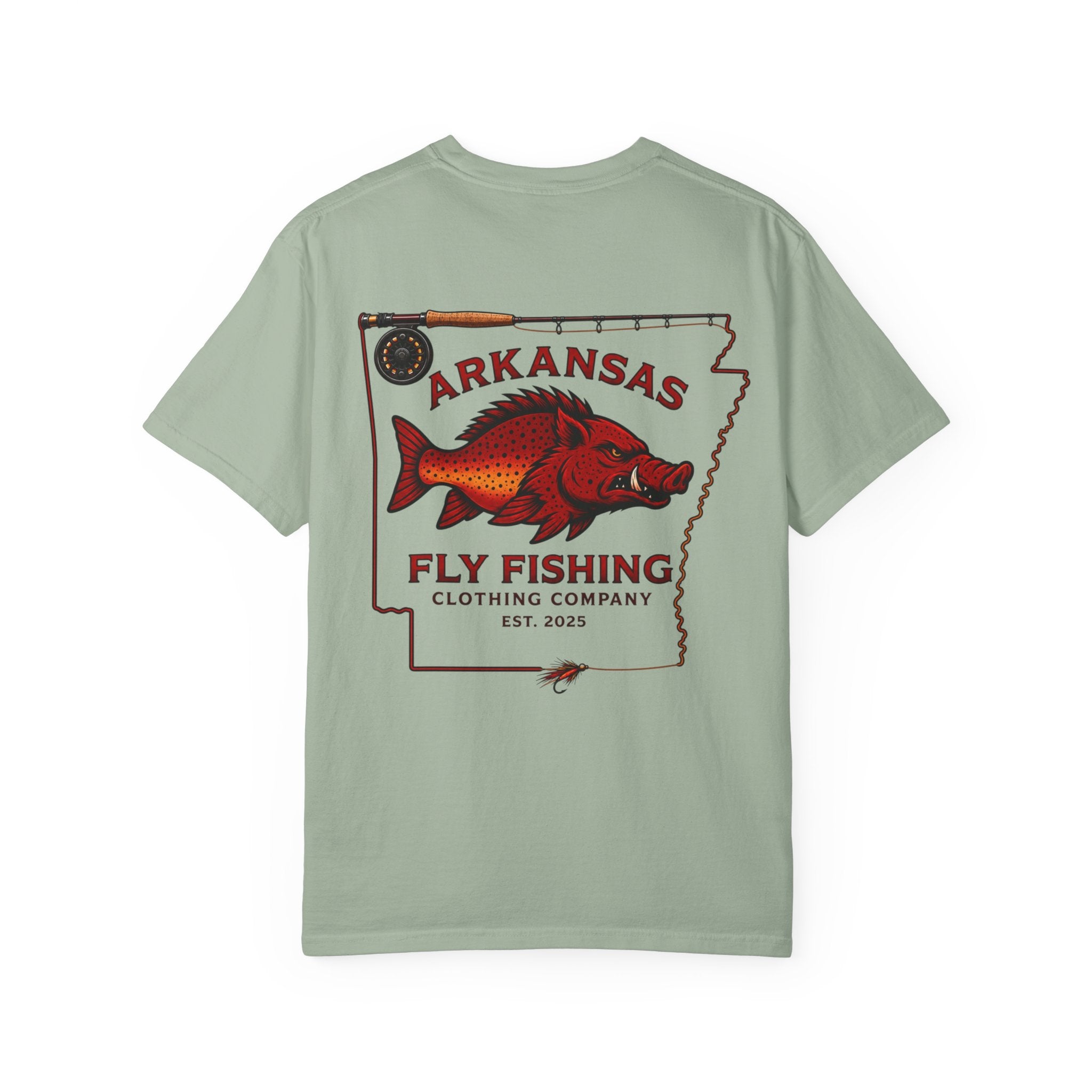 Arkansas Fly Fishing Clothing Company T-Shirt — Hog/Trout State Fishing Tee