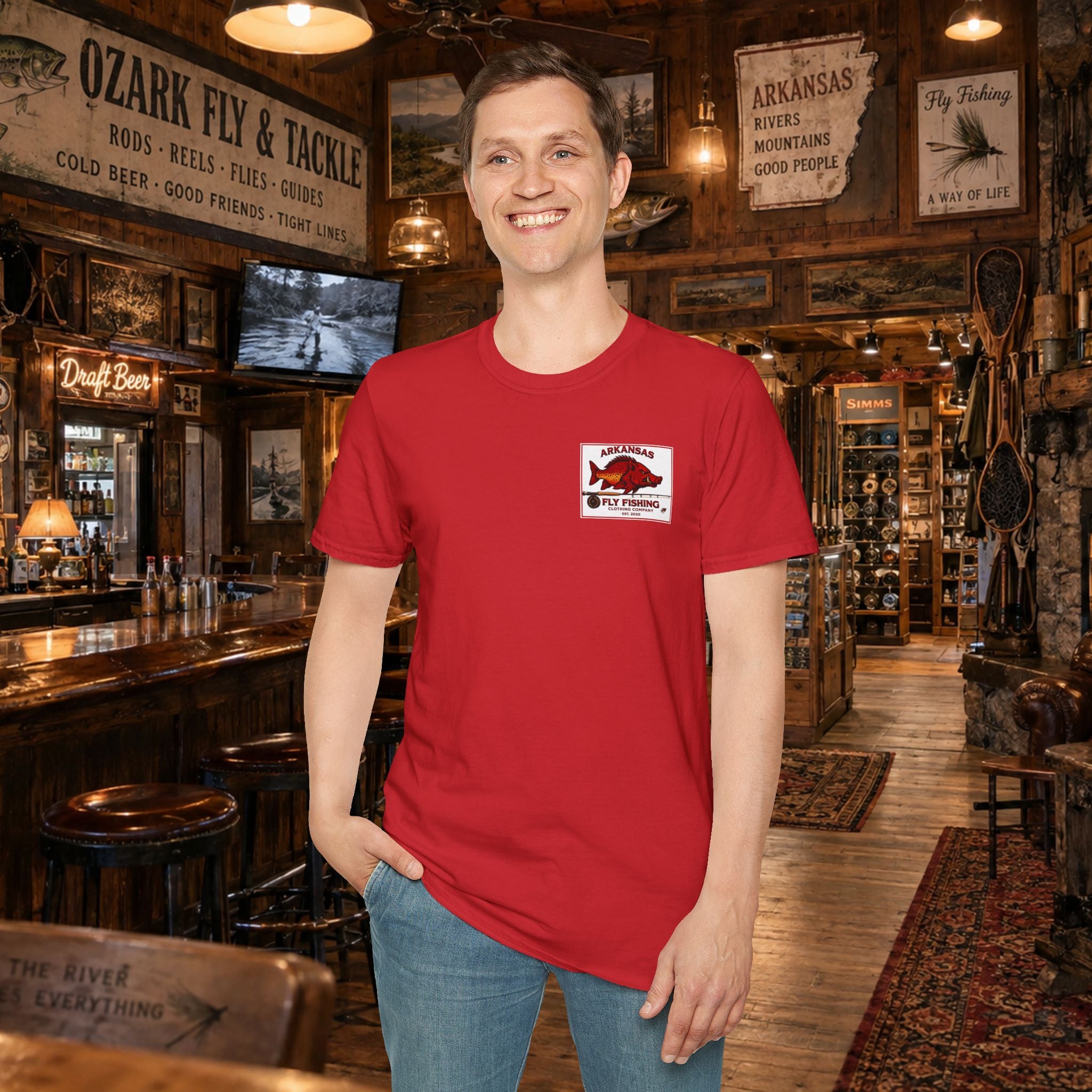 AFFCC Duck Hunting Fly Fishing Vintage Graphic T-Shirt — AFCCC T-Shirt