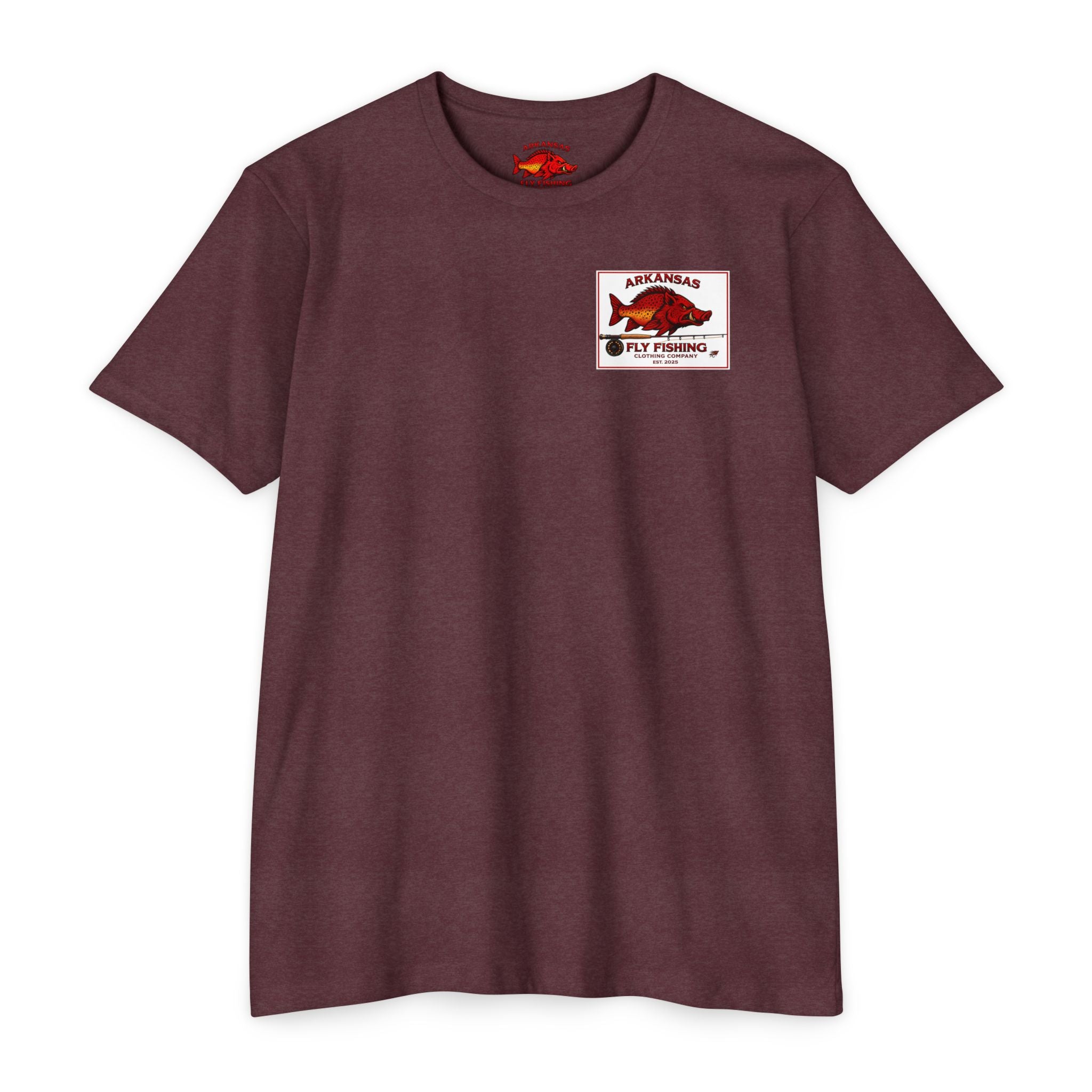 AFFCC Beer Menu Graphic T-Shirt — AFCCC 'Flies & Fish on Tap' Pocket & Back Print