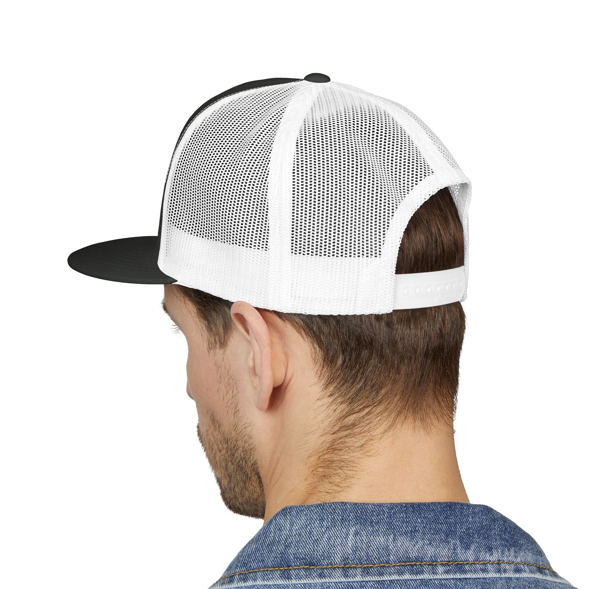 AFFCC Embroidered Hog/Trout Flat Bill Trucker Cap – Hot/Trout Logo Graphic Hat