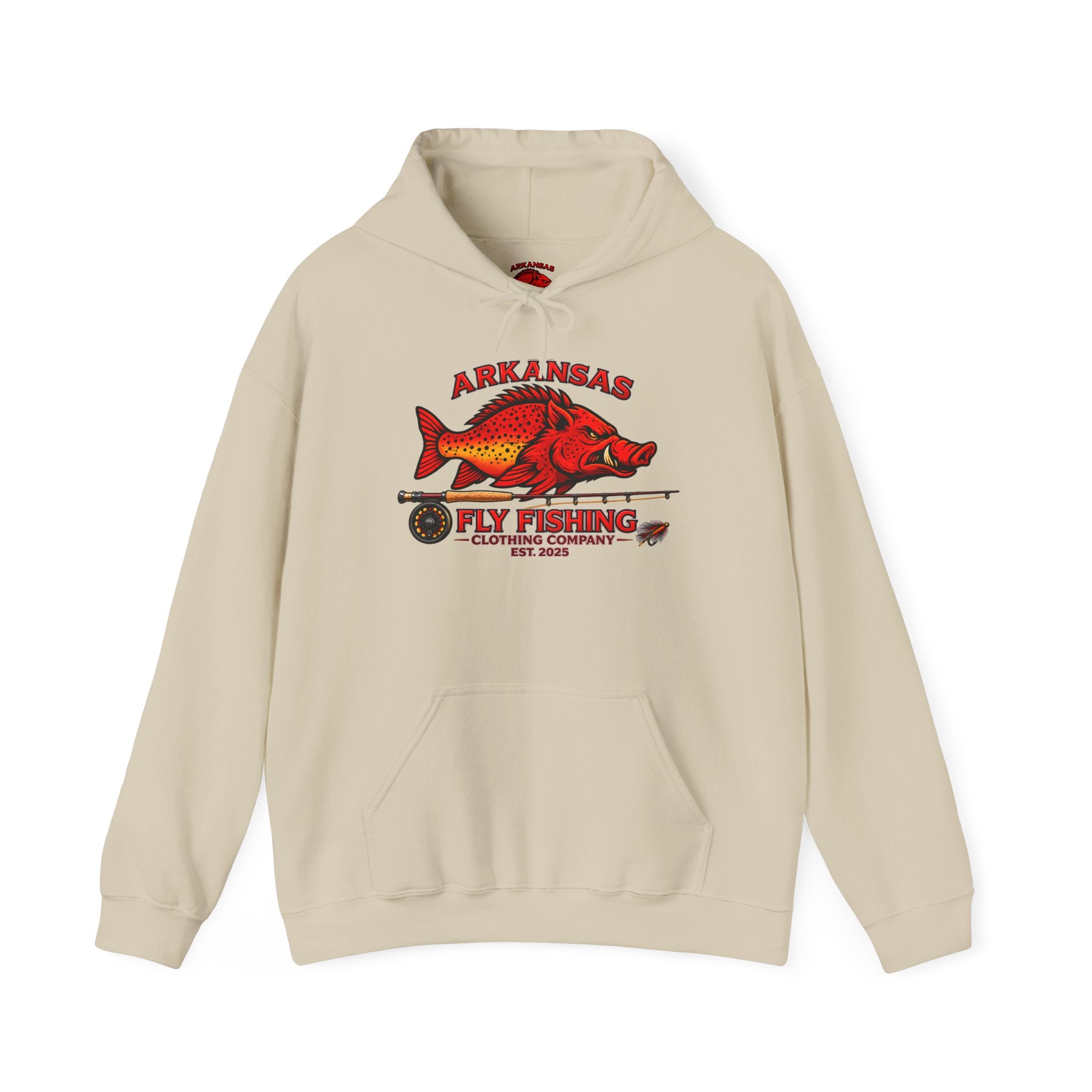 AFFCC Hoodie — Arkansas Fly Fishing Clothing Company Vintage Hog/Trout Graphic Hooded Sweatshirt