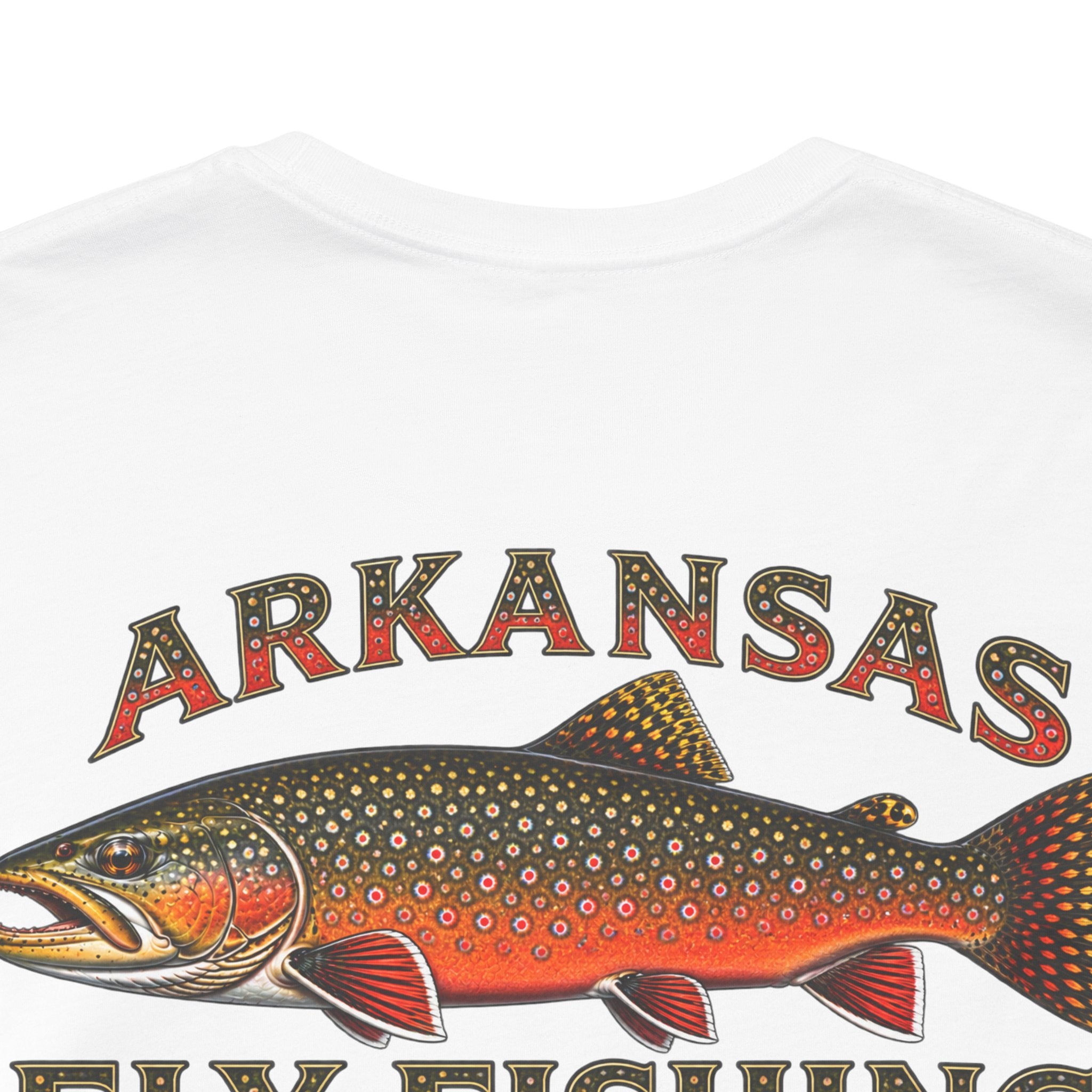 Athletic Fit Runs Small Arkansas Fly Fishing Clothing Company T-Shirt — Brooke Trout Graphic Tee
