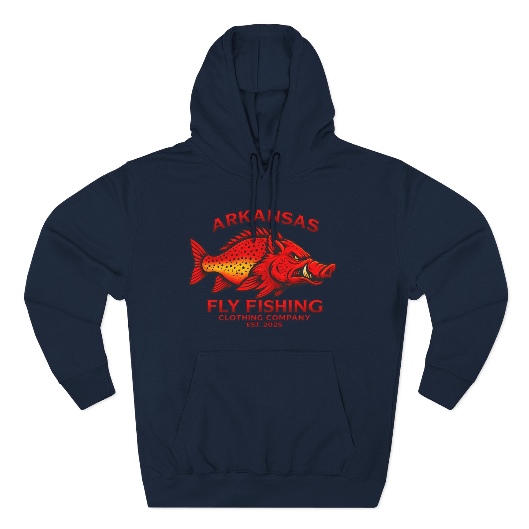 Arkansas Fly Fishing Clothing Company Hoodie — Hog/Trout  Graphic Fleece Pullover