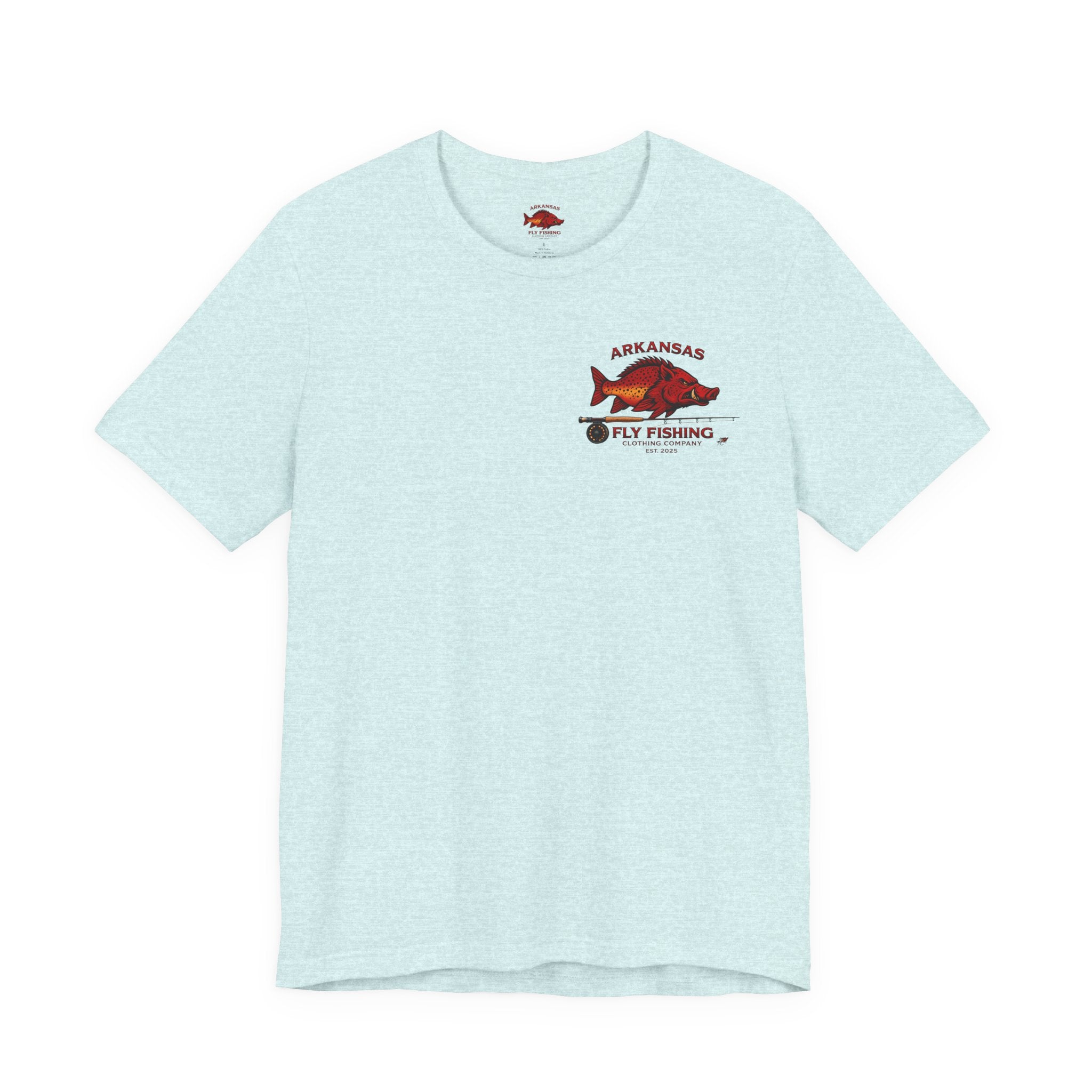 Athletic fit Runs Small AFFCC Arkansas Fly Fishing Tee – Brown Trout Graphic Short Sleeve Shirt