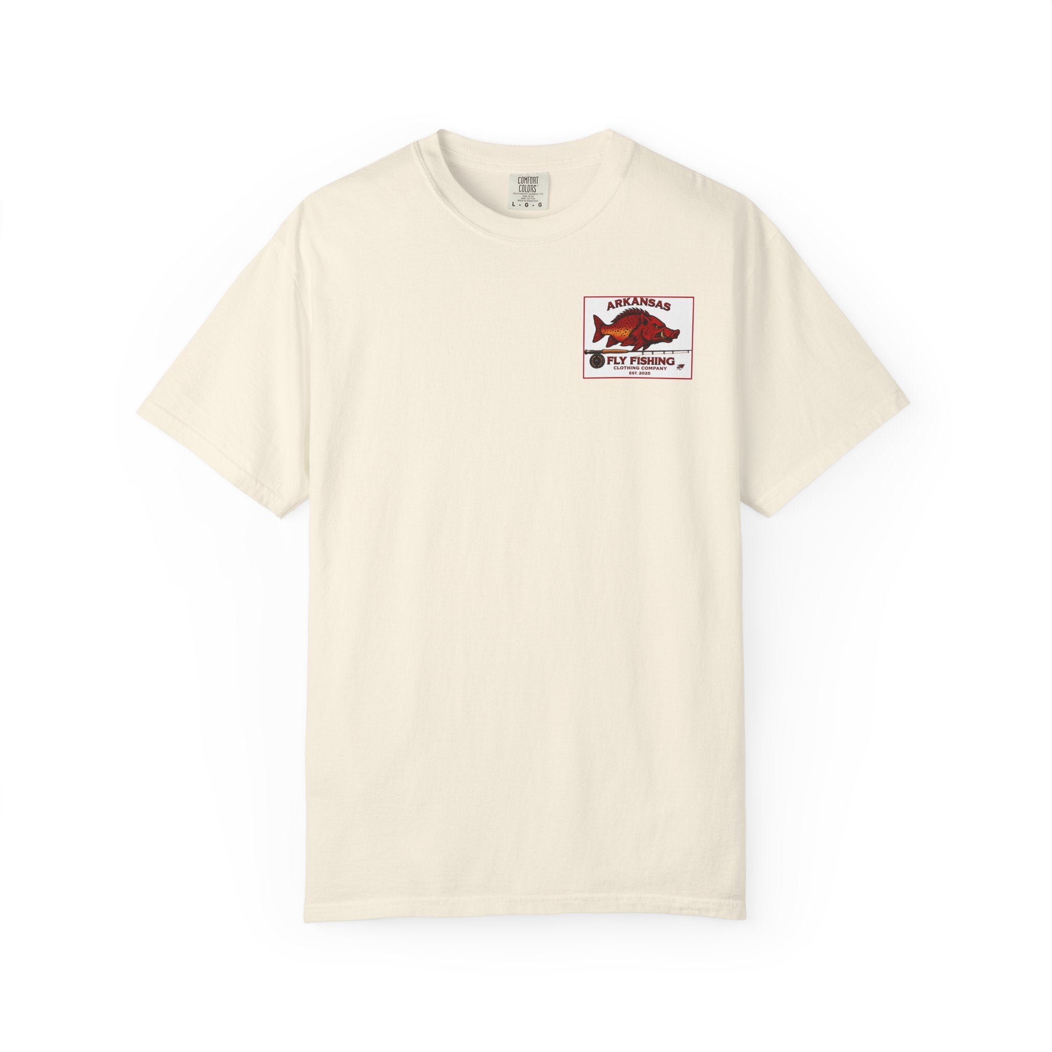 AFFCC Little Red River Arkansas Trout Map T-Shirt — 'Hogs Live Here' Fishing Guide Tee