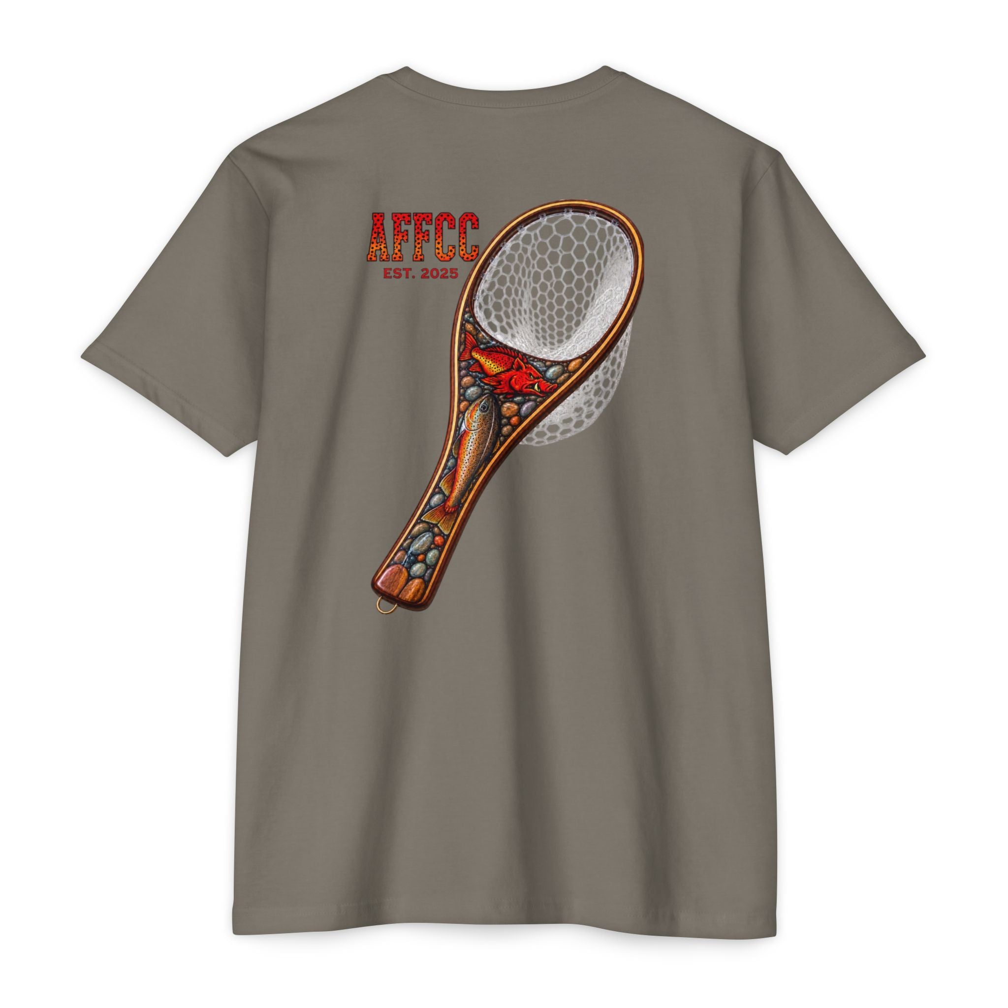 AFFCC Fly Fishing T‑Shirt — Vintage Net Artwork (AFCC, Est. 2025)