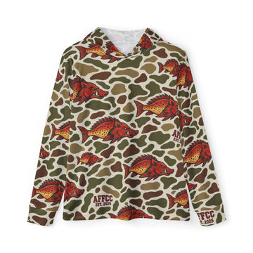 AFFCC EST. 2025 Camo All Sublimation Print Hoodie — Camouflage Fish Camo All-Over Print Sports Warmup Hoodie
