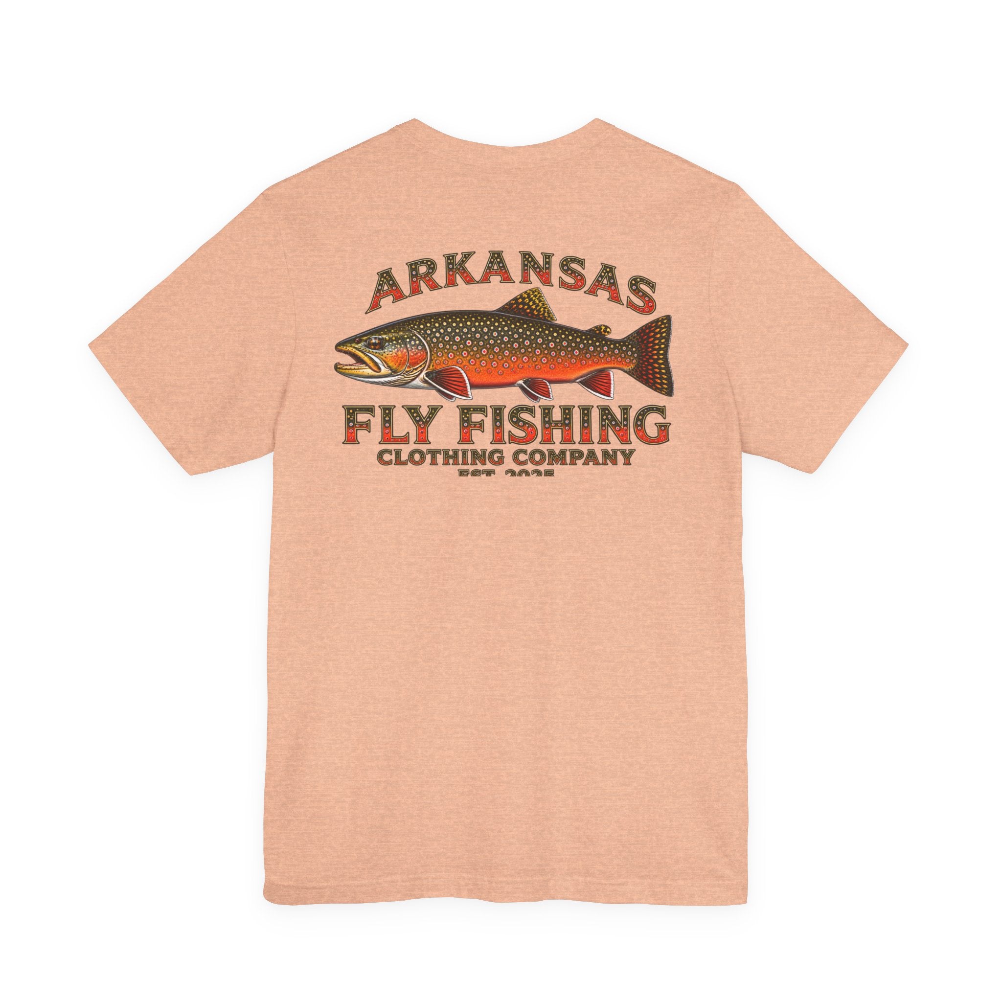 Athletic Fit Runs Small Arkansas Fly Fishing Clothing Company T-Shirt — Brooke Trout Graphic Tee