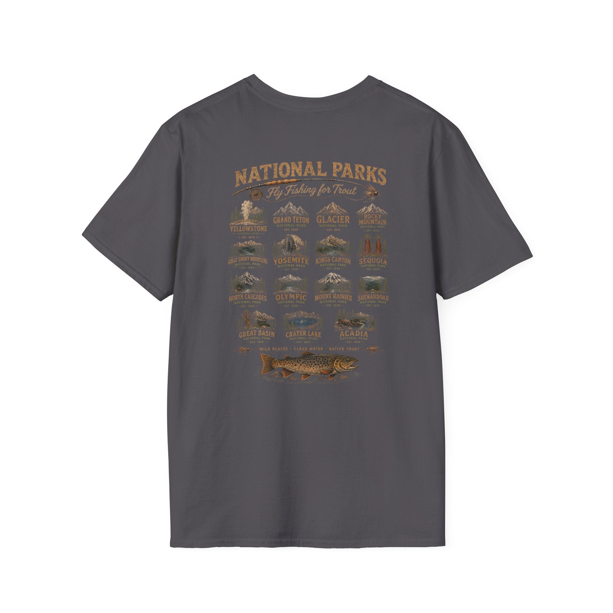 AFFCC Arkansas Fly Fishing Clothing Company Logo T-Shirt | Trout Fly Fishing National Parks Angler Tee