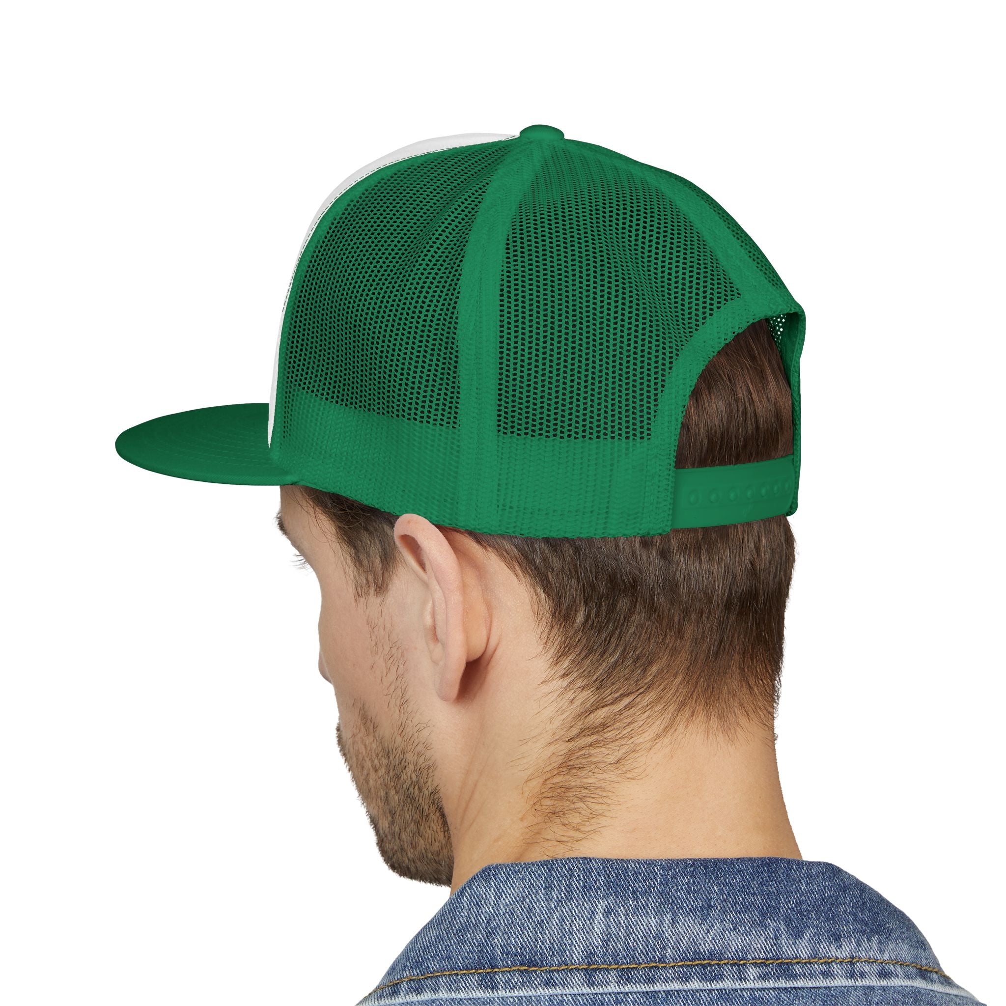 AFFCC Embroidered Hog/Trout Flat Bill Trucker Cap – Hot/Trout Logo Graphic Hat