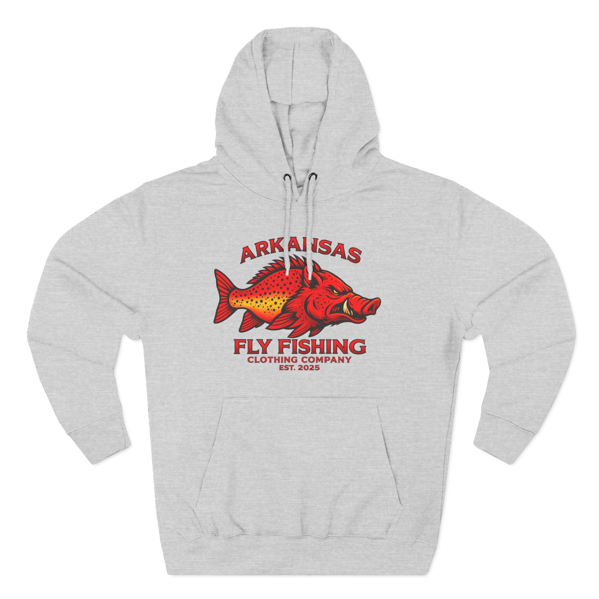 Arkansas Fly Fishing Clothing Company Hoodie — Hog/Trout  Graphic Fleece Pullover