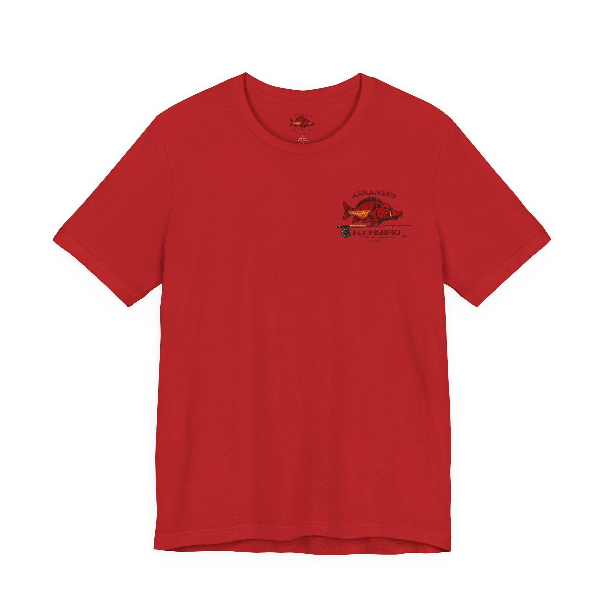 Athletic Fit Runs Small ARKANSAS FLY FISHING CLOTHING COMPANY - FLY BOX Unisex Jersey Short Sleeve Tee