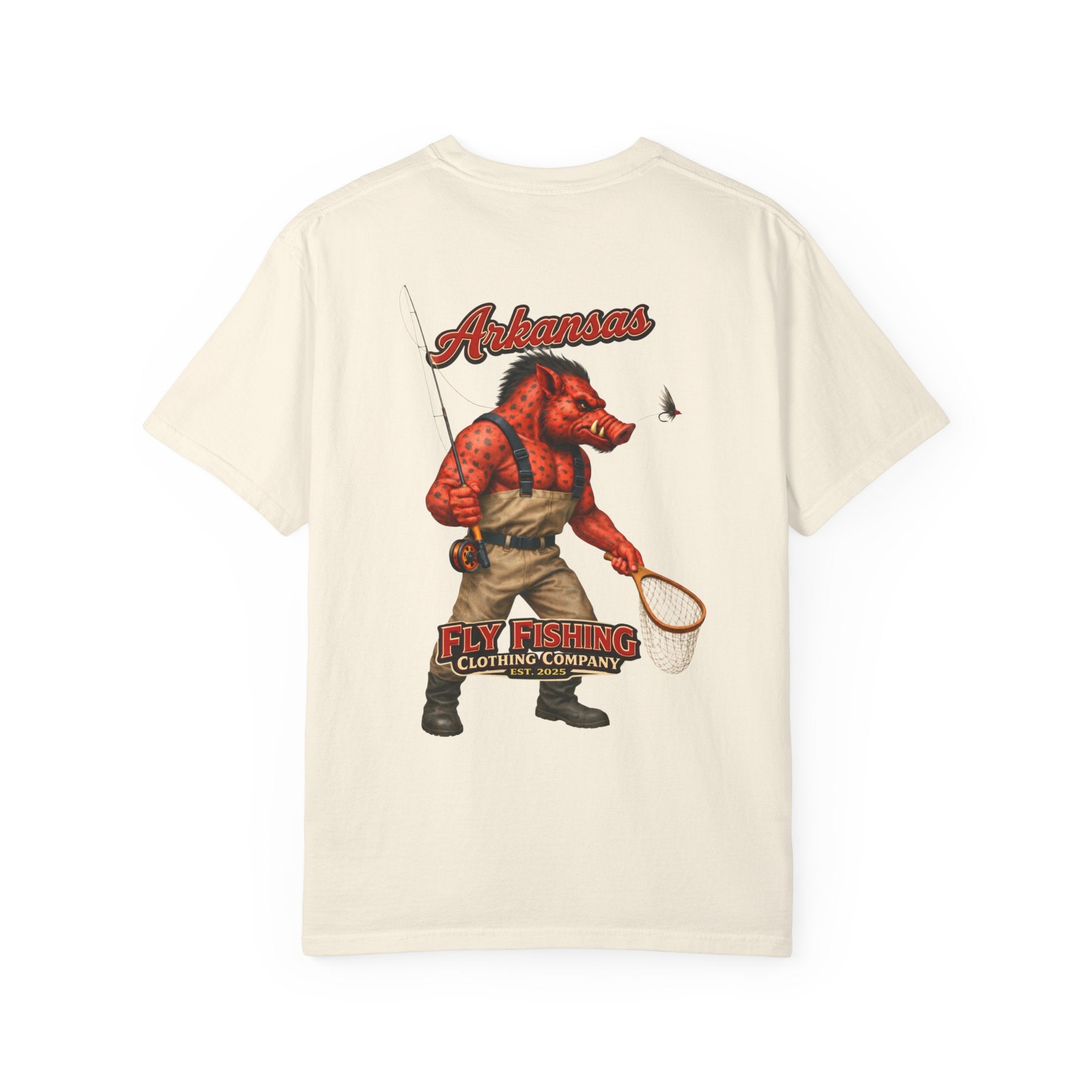 Fly Fishing T‑Shirt — Arkansas Boar Angler Graphic Tee