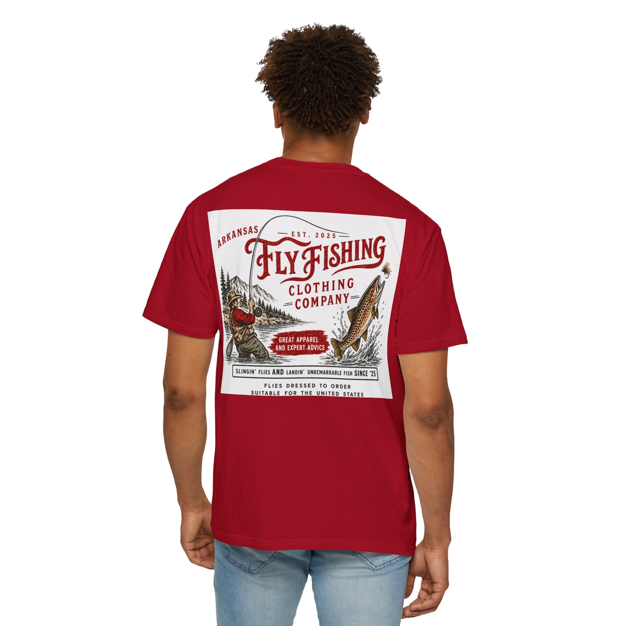 AFFCC Vintage Hog/Trout Hybrid Patch T-Shirt | Small Chest Pocket Graphic/ Large Vintage Back Graphic