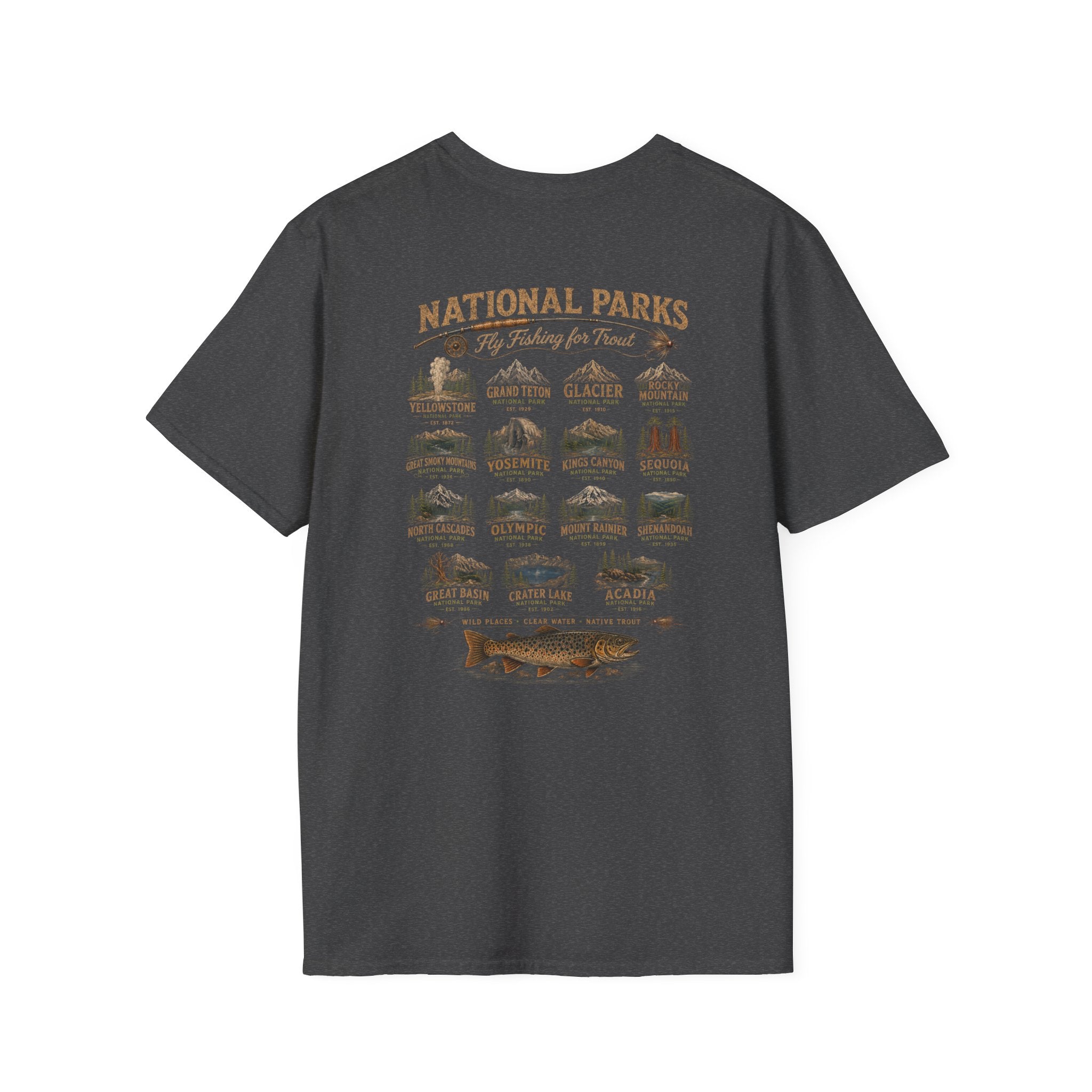 AFFCC Arkansas Fly Fishing Clothing Company Logo T-Shirt | Trout Fly Fishing National Parks Angler Tee