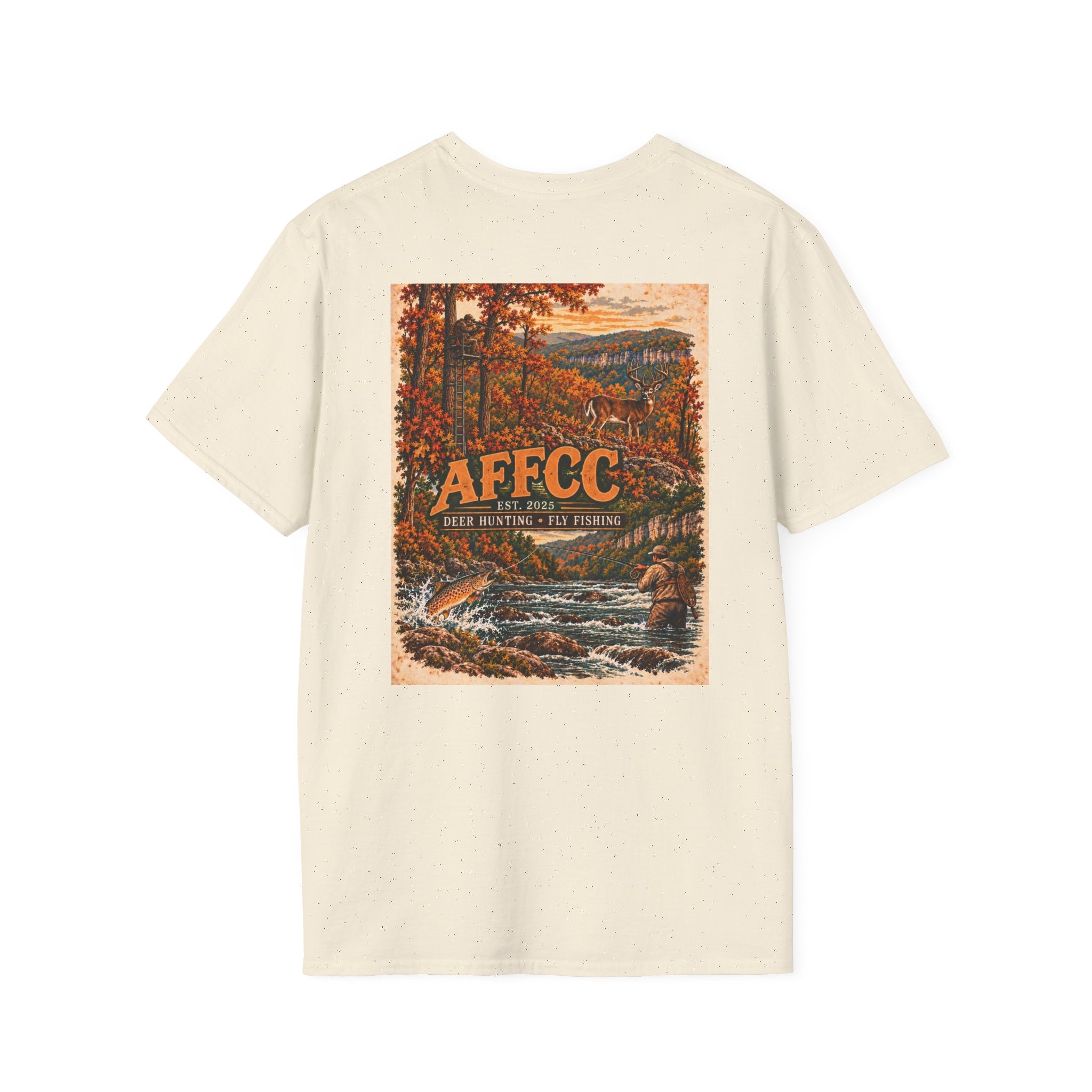 AFFCC Deer hunting and Fall River Fly Fishing Graphic T‑Shirt