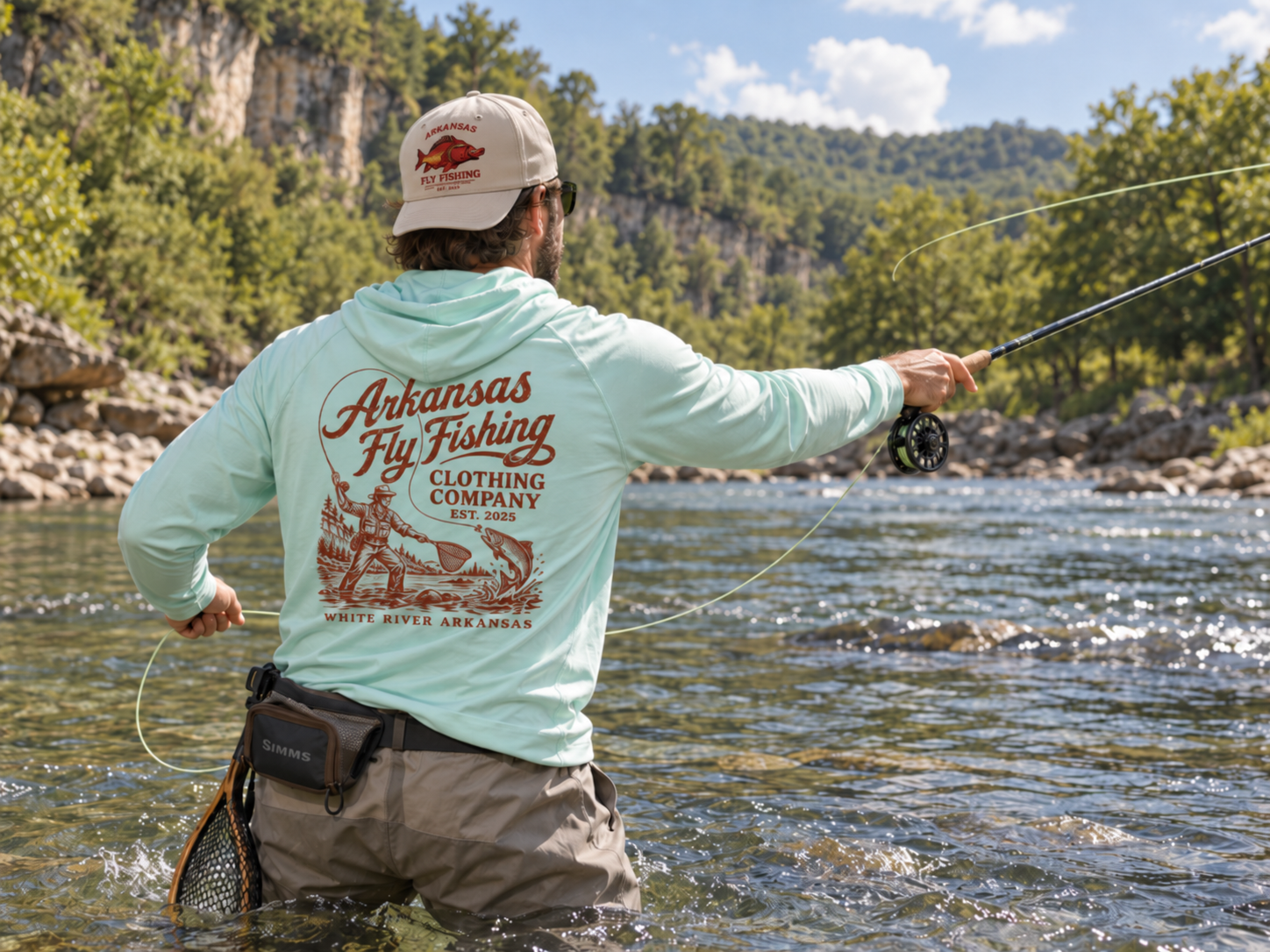 AFFCC White River Retro Fly Fisherman Image