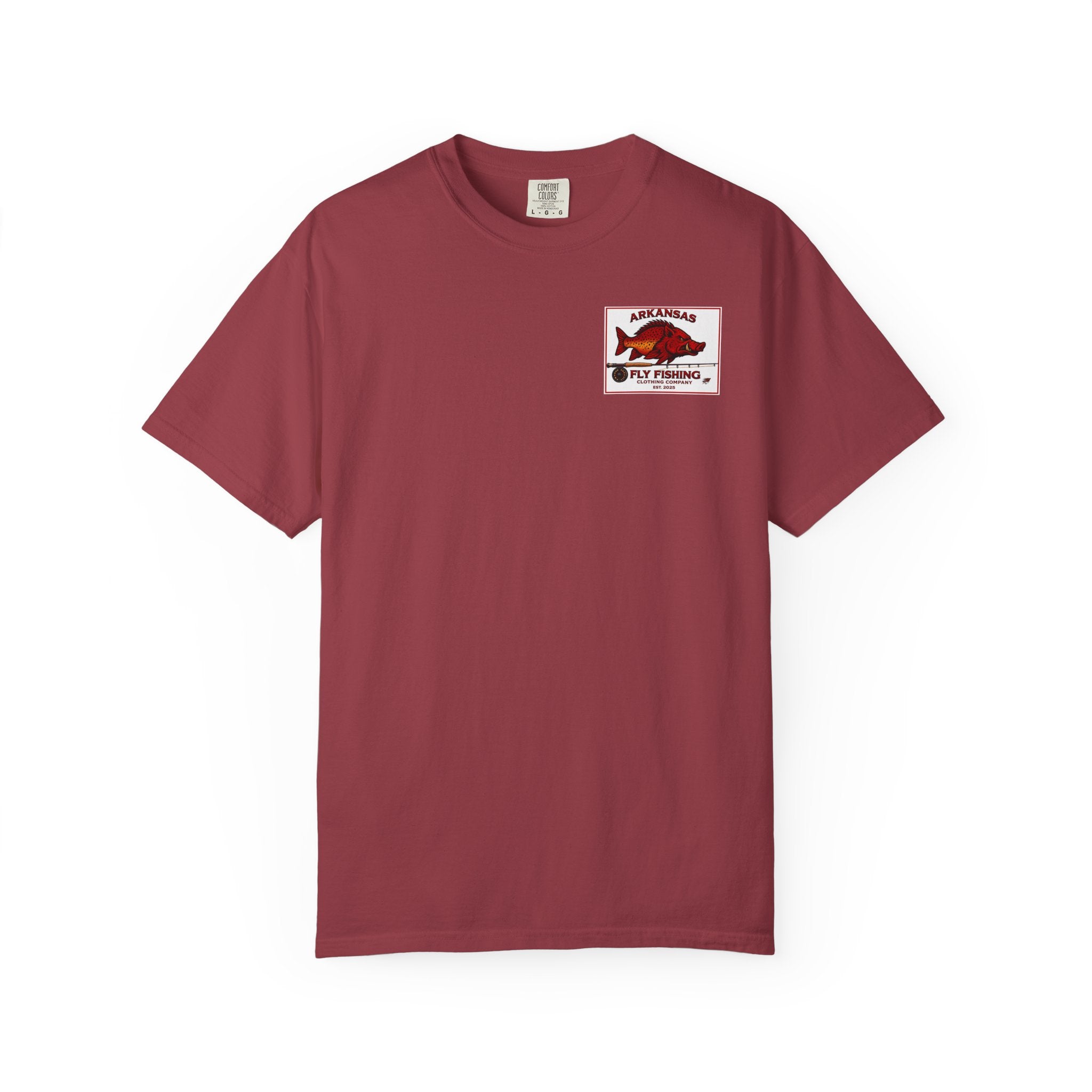 AFFCC Little Red River Arkansas Trout Map T-Shirt — 'Hogs Live Here' Fishing Guide Tee