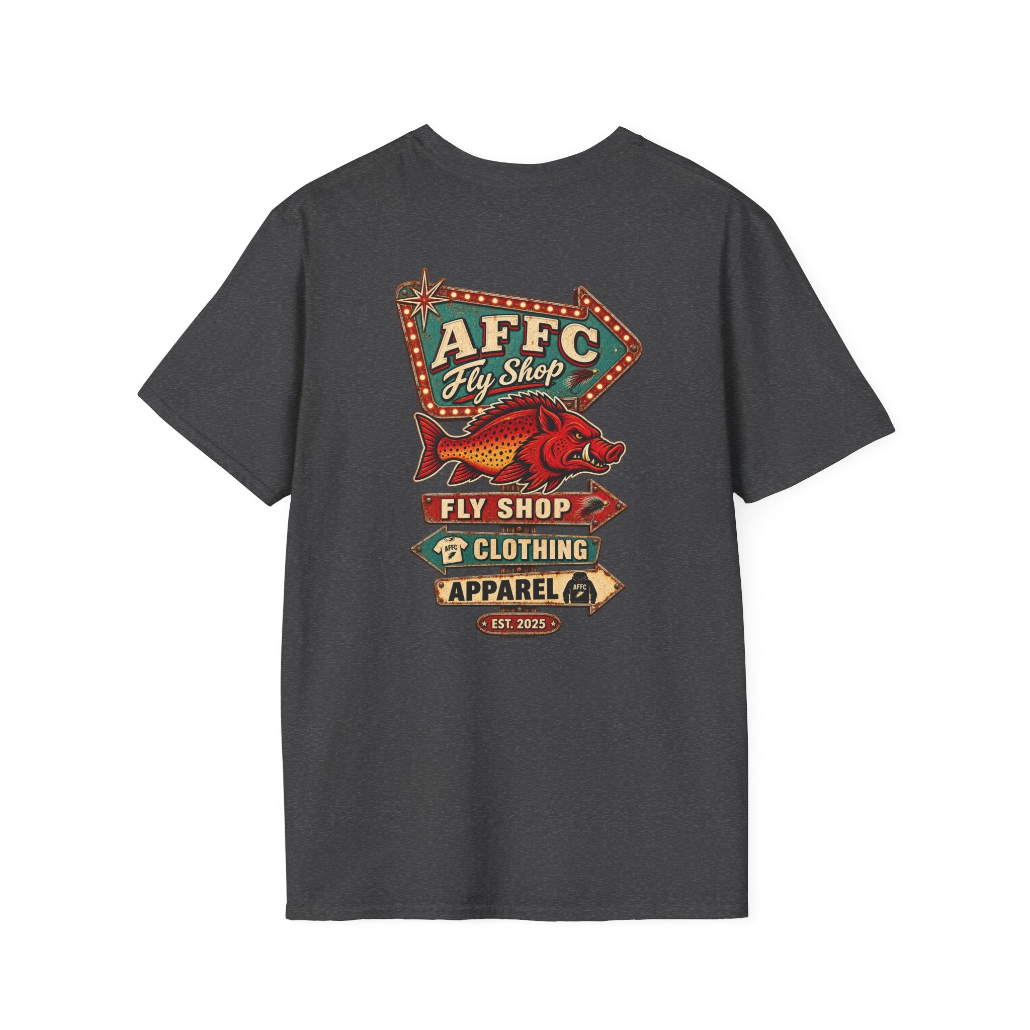 AFFCC Arkansas Fly Fishing Clothing Company Logo T-Shirt | Retro Sign Angler Shirt