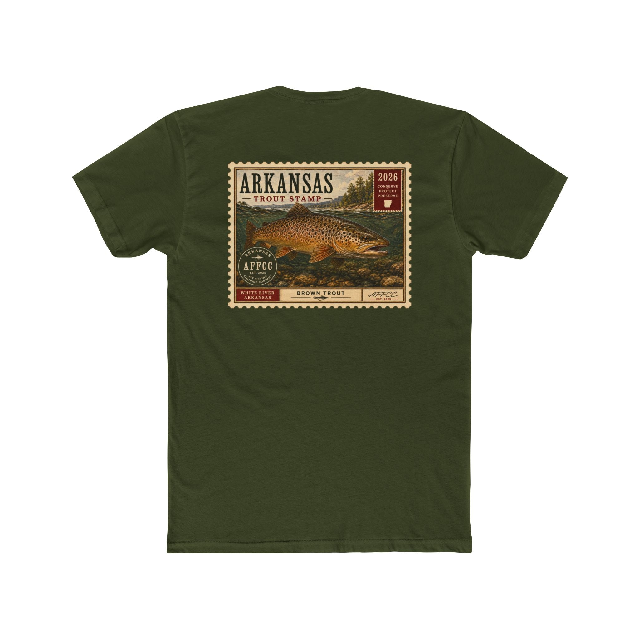 AFFCC Arkansas Trout Stamp T-Shirt — Vintage Fishing Tee