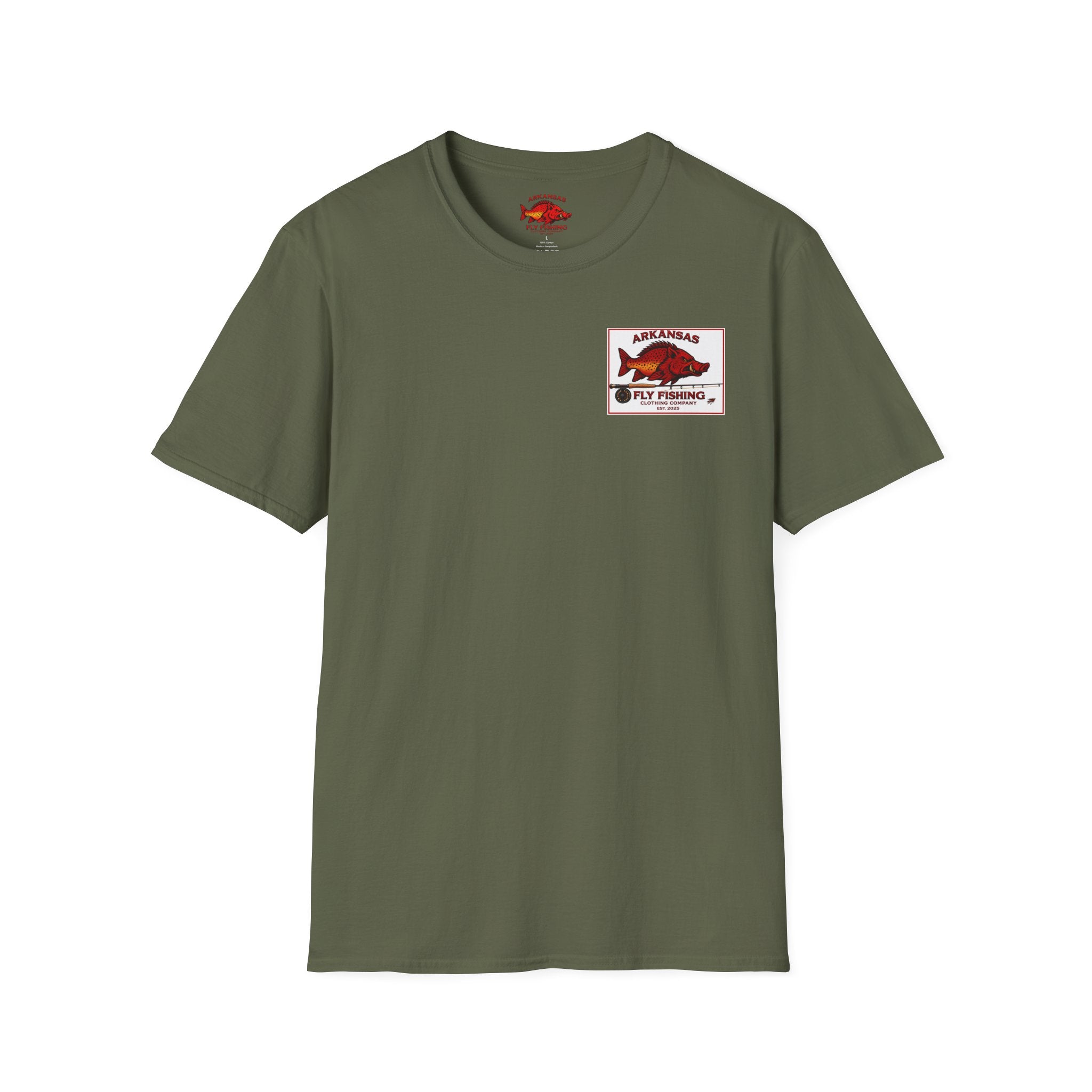 AFFCC Arkansas Fly Fishing Patch T-Shirt — Trout Logo Pocket Tee