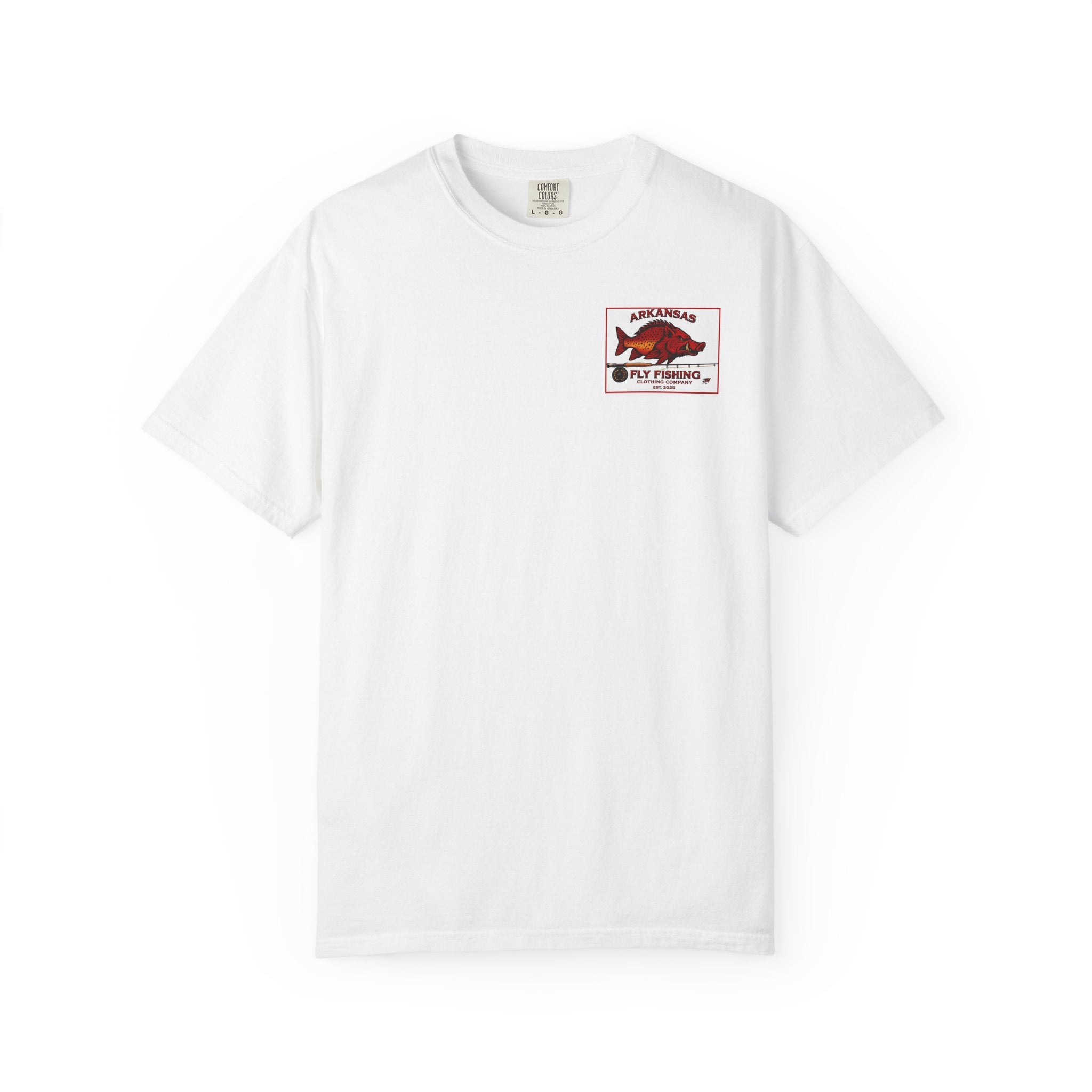 AFFCC Little Red River Arkansas Trout Map T-Shirt — 'Hogs Live Here' Fishing Guide Tee
