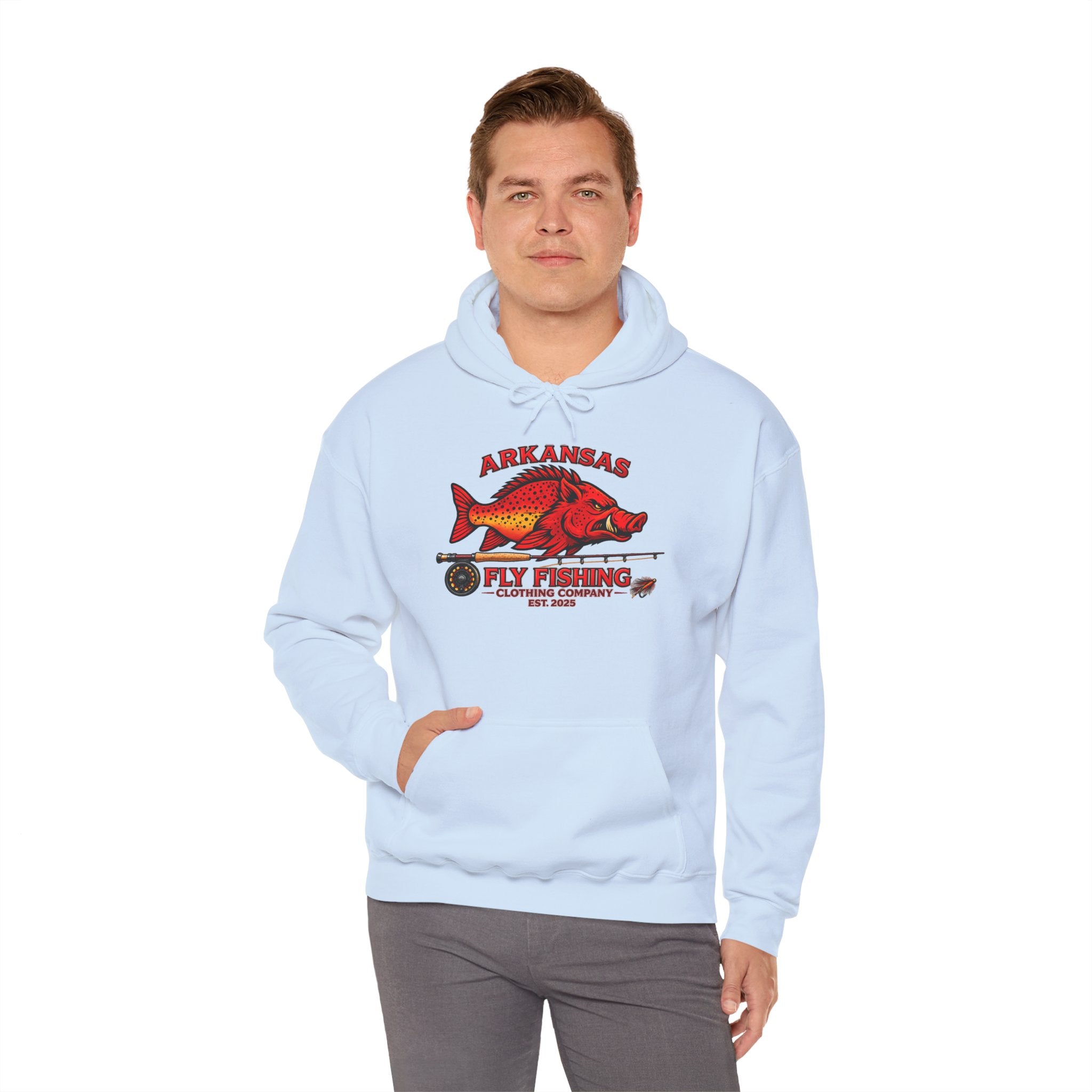 AFFCC Hoodie — Arkansas Fly Fishing Clothing Company Vintage Hog/Trout Graphic Hooded Sweatshirt