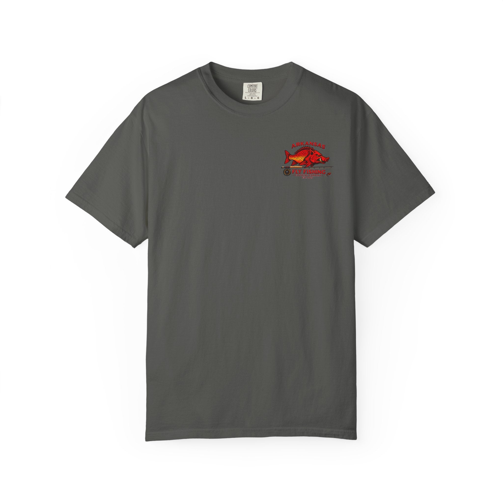 AFFCC White River Fishing Map T-Shirt — “Hogs Are Caught Here” Arkansas White River Trout Map