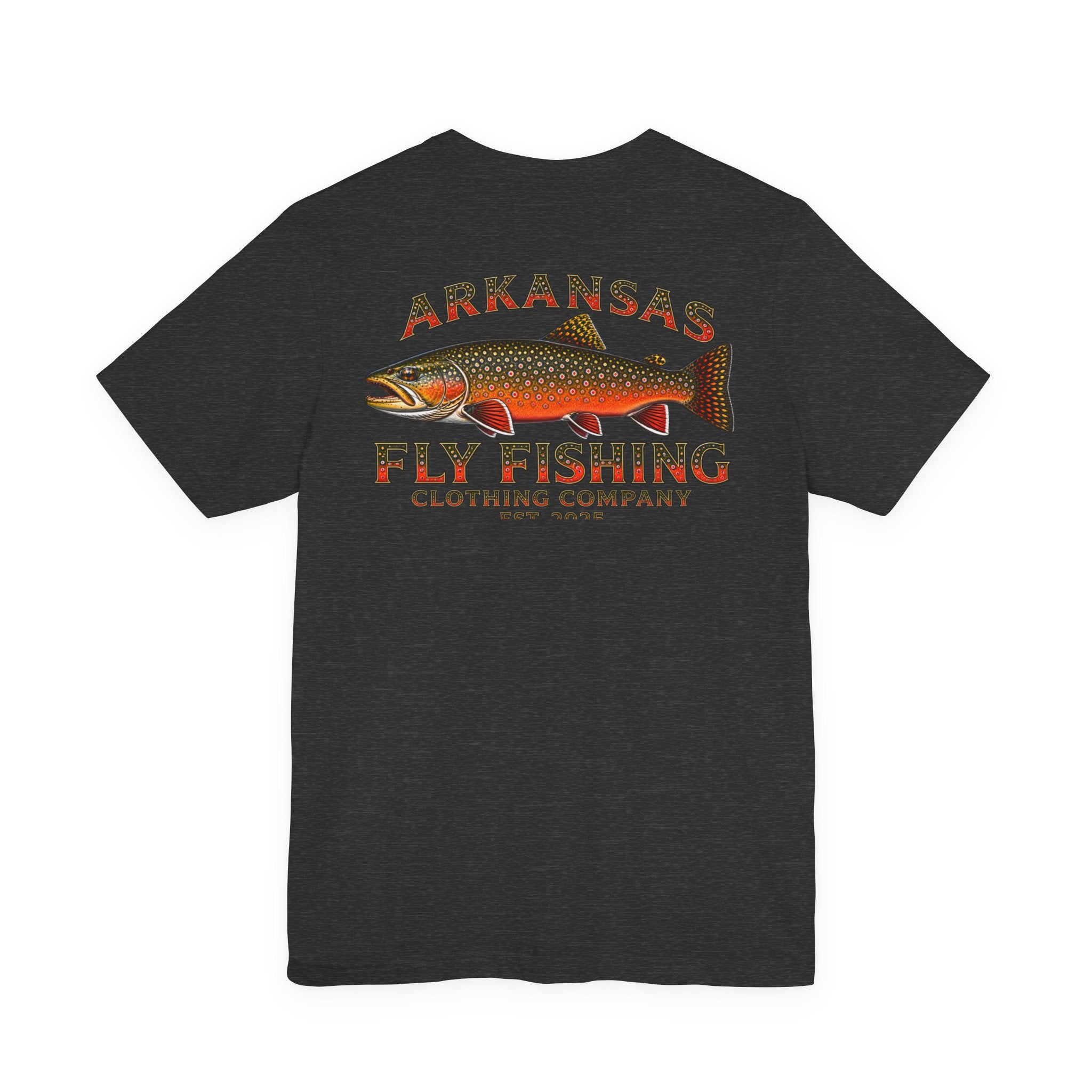 Athletic Fit Runs Small Arkansas Fly Fishing Clothing Company T-Shirt — Brooke Trout Graphic Tee