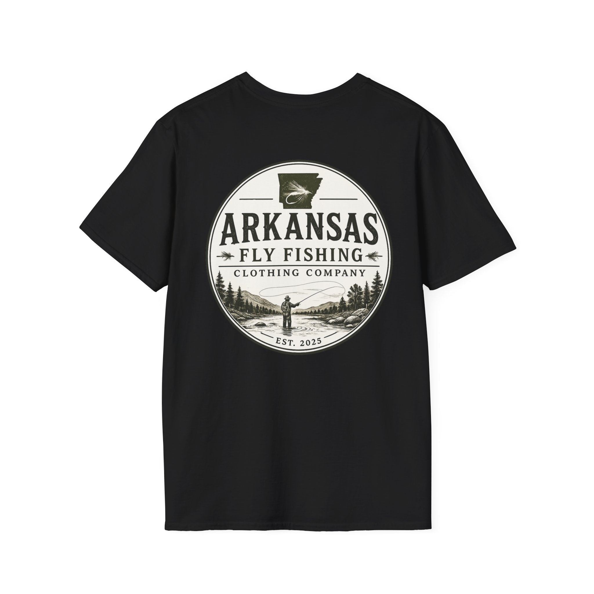 AFFCC Arkansas Fly Fishing Patch T-Shirt — Trout Logo Pocket Tee
