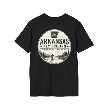 AFFCC Arkansas Fly Fishing Patch T-Shirt — Trout Logo Pocket Tee