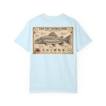 Arkansas Fly Fishing Clothing Company T-Shirt — X-Ray Trout Anatomy Graphic