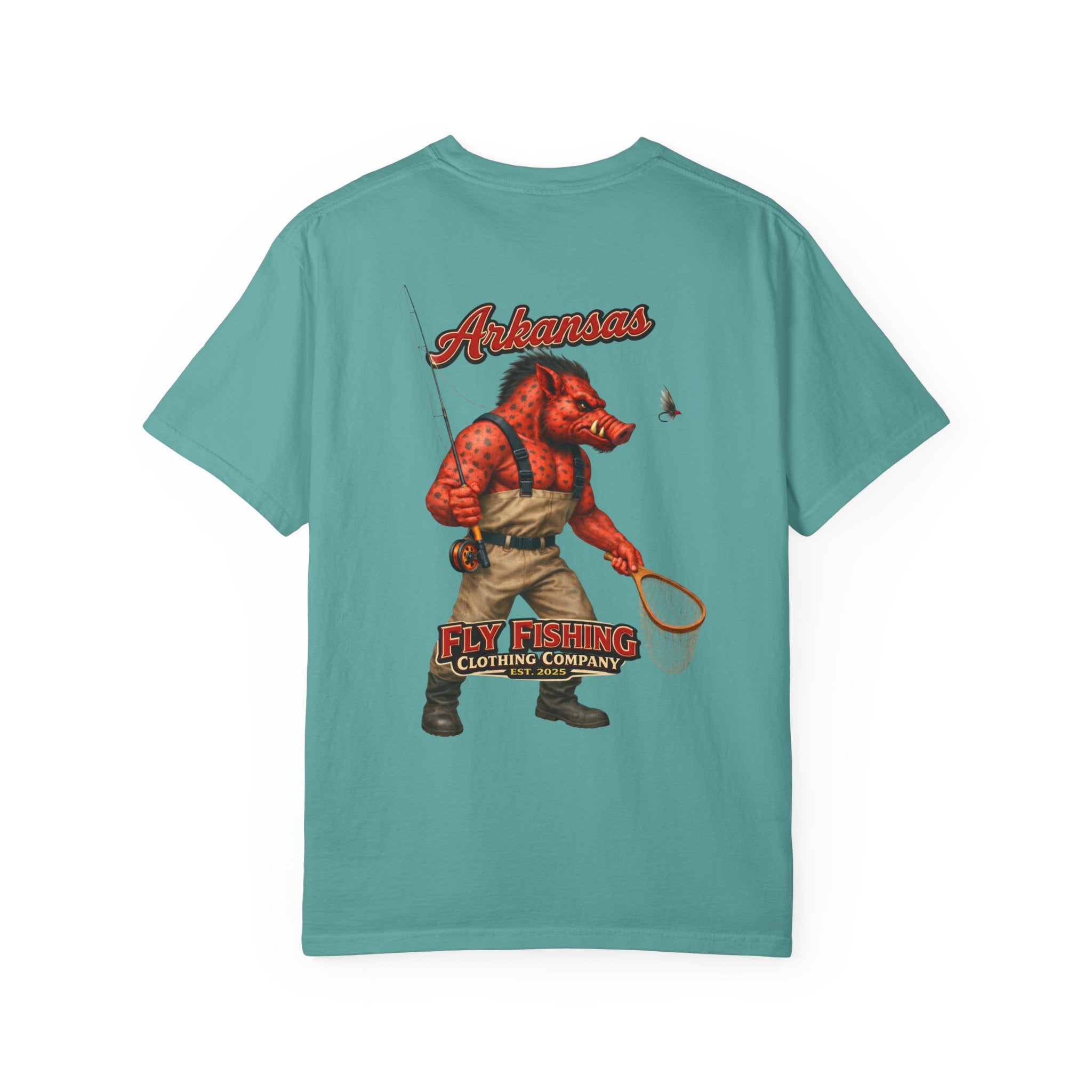Fly Fishing T‑Shirt — Arkansas Boar Angler Graphic Tee