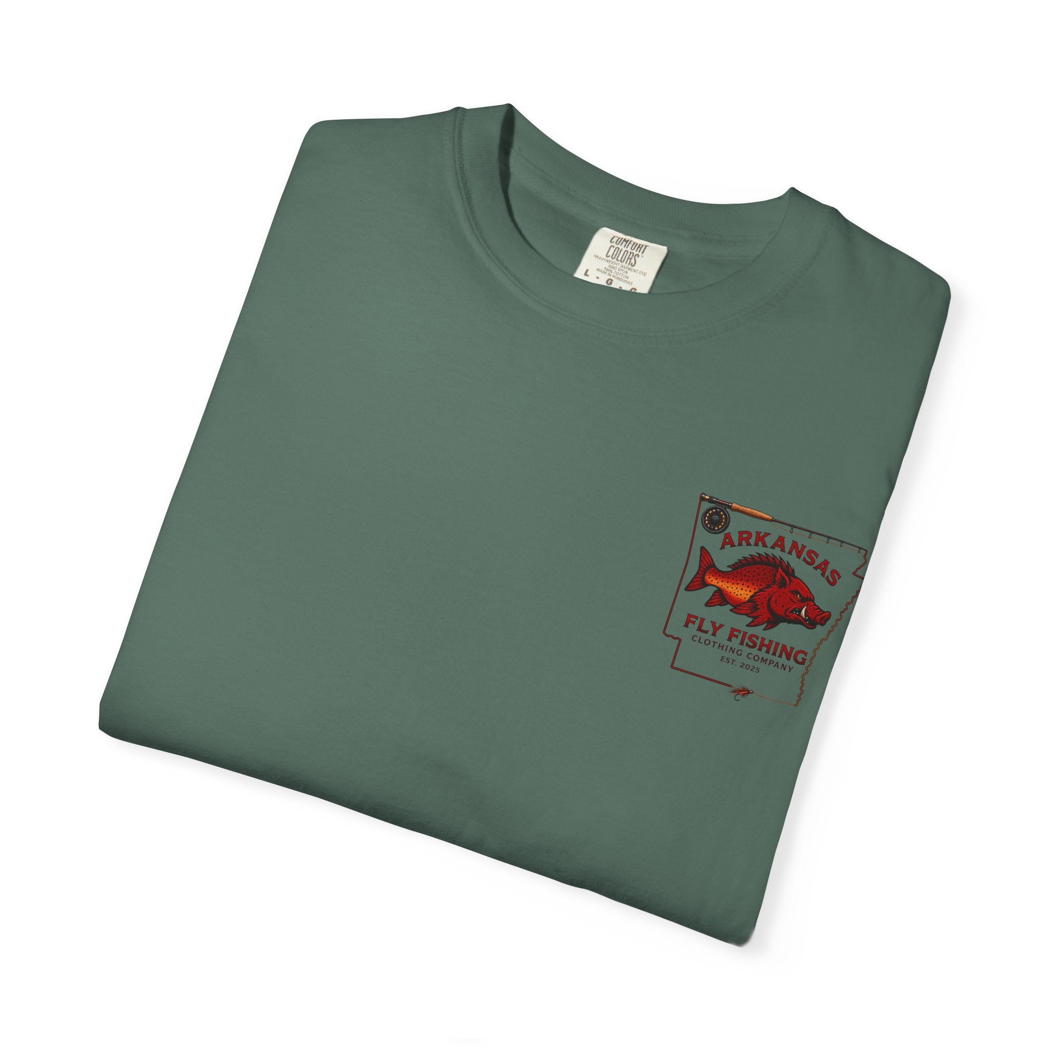 Fly Fishing T‑Shirt — Arkansas Boar Angler Graphic Tee
