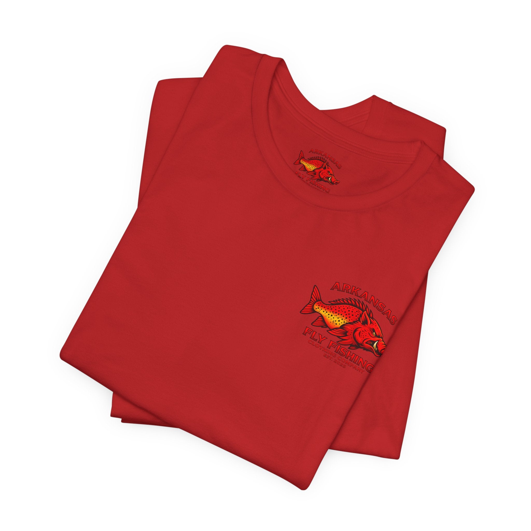 Athletic fit Runs Small Arkansas Fly Fishing Clothing Company Tee — Cutthroat Trout Graphic Short Sleeve Shirt