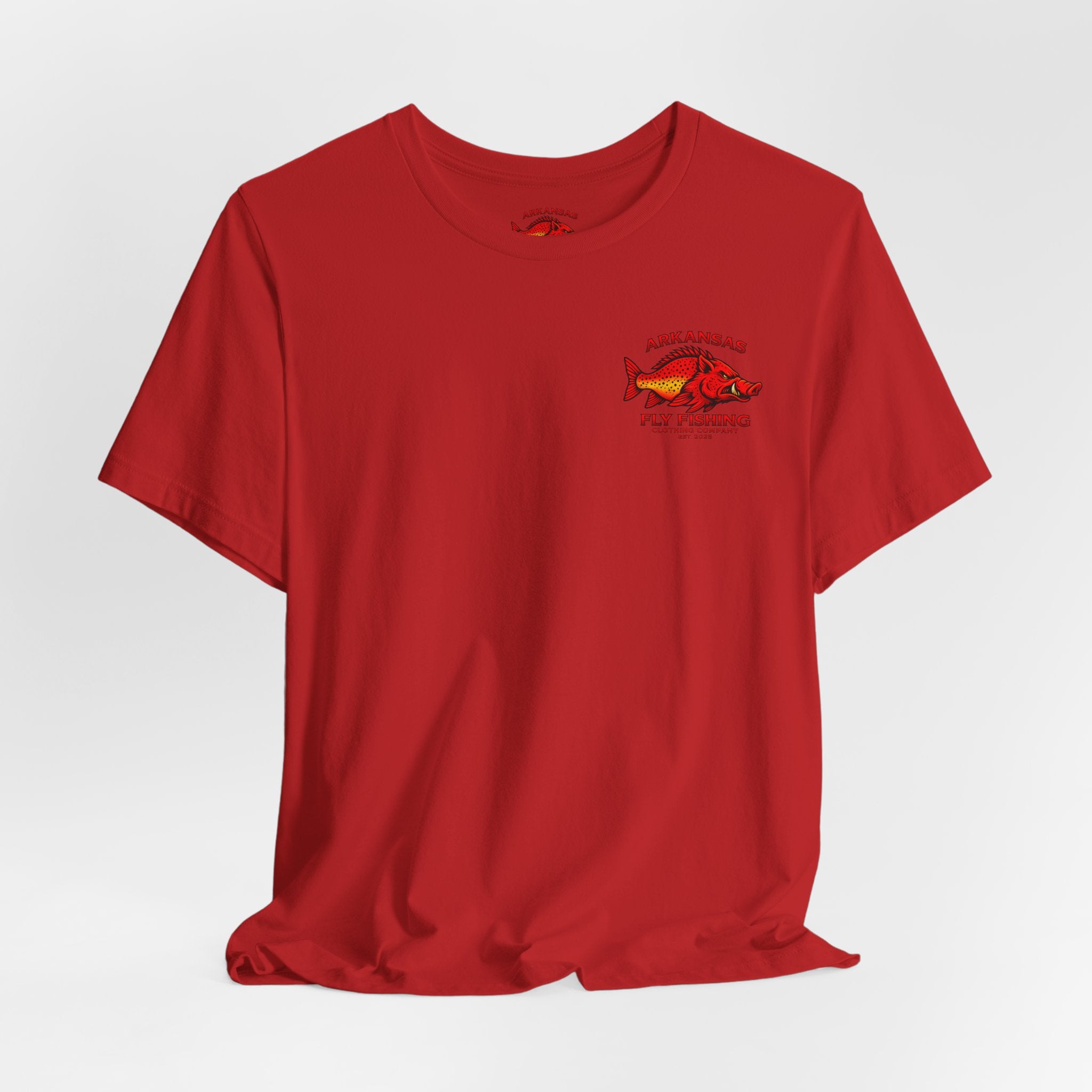 Athletic fit Runs Small Arkansas Fly Fishing Clothing Company Tee — Cutthroat Trout Graphic Short Sleeve Shirt