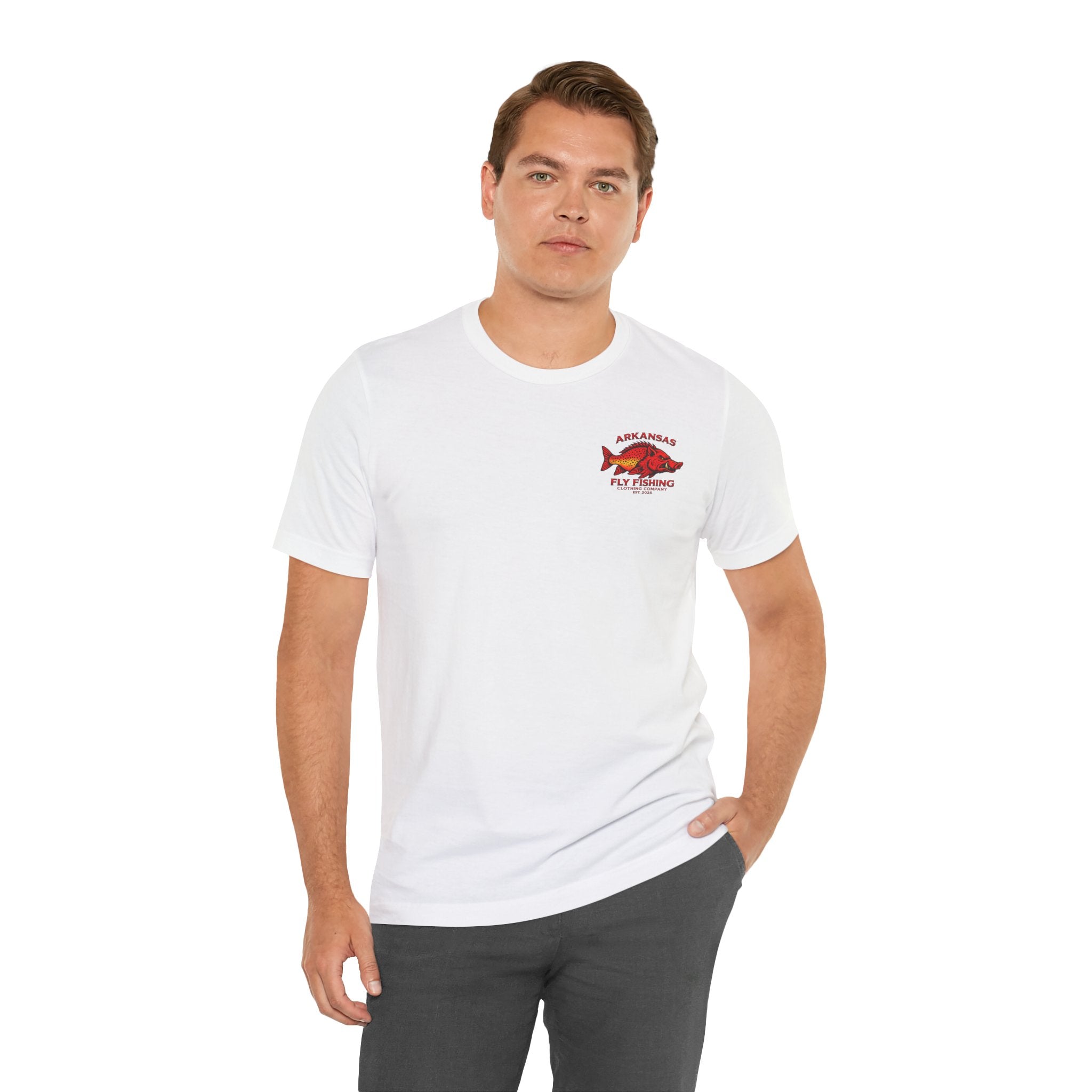 Athletic Fit Runs Small Arkansas Fly Fishing Clothing Company T-Shirt — Brooke Trout Graphic Tee
