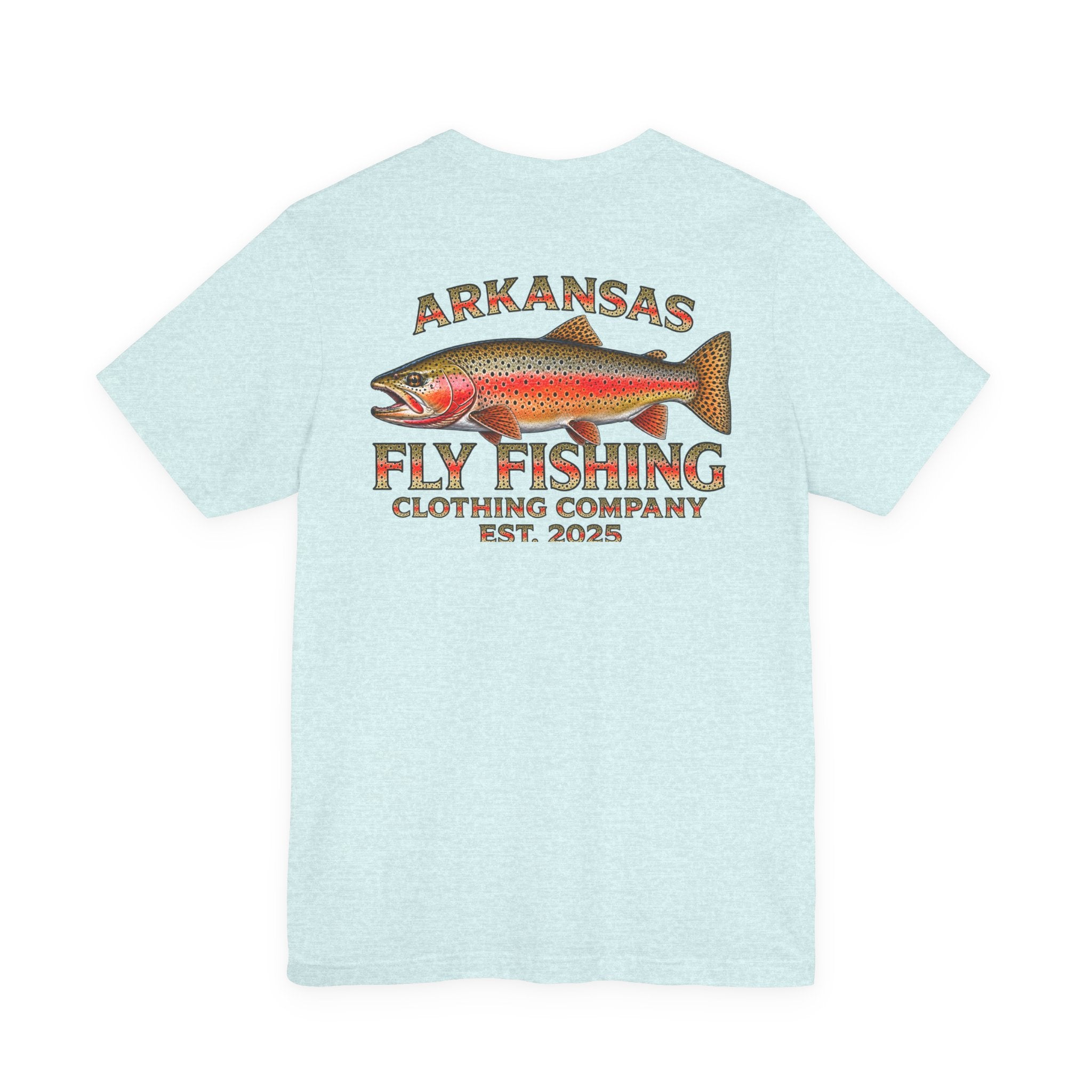 Athletic fit Runs Small Arkansas Fly Fishing Clothing Company Tee — Cutthroat Trout Graphic Short Sleeve Shirt