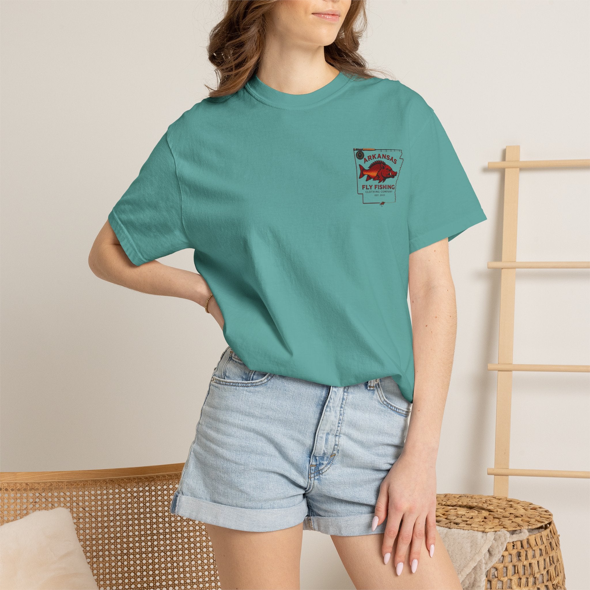 Fly Fishing T‑Shirt — Arkansas Boar Angler Graphic Tee
