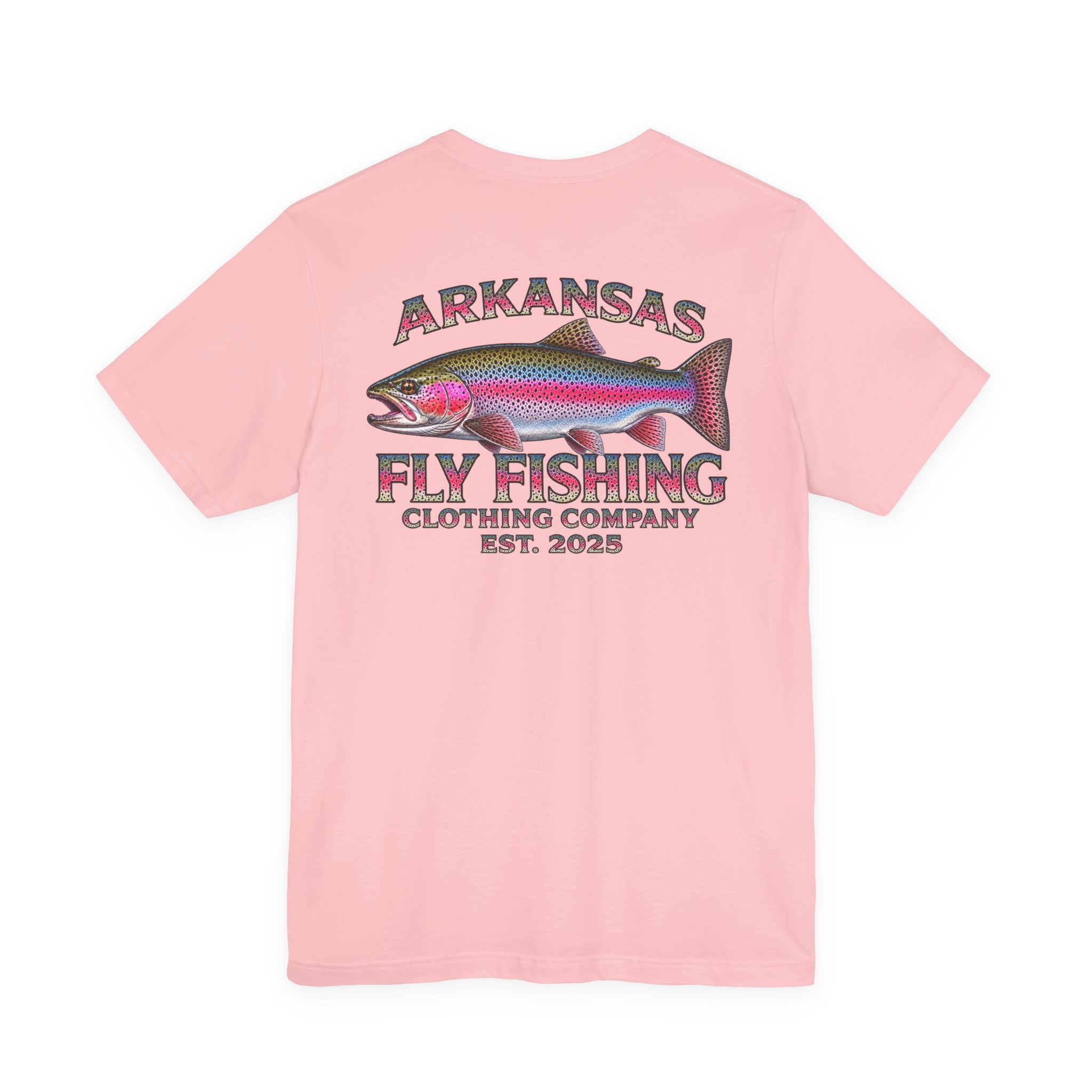 Athletic fit Runs Small Arkansas Fly Fishing Clothing Company Tee – Rainbow Trout Graphic T-Shirt