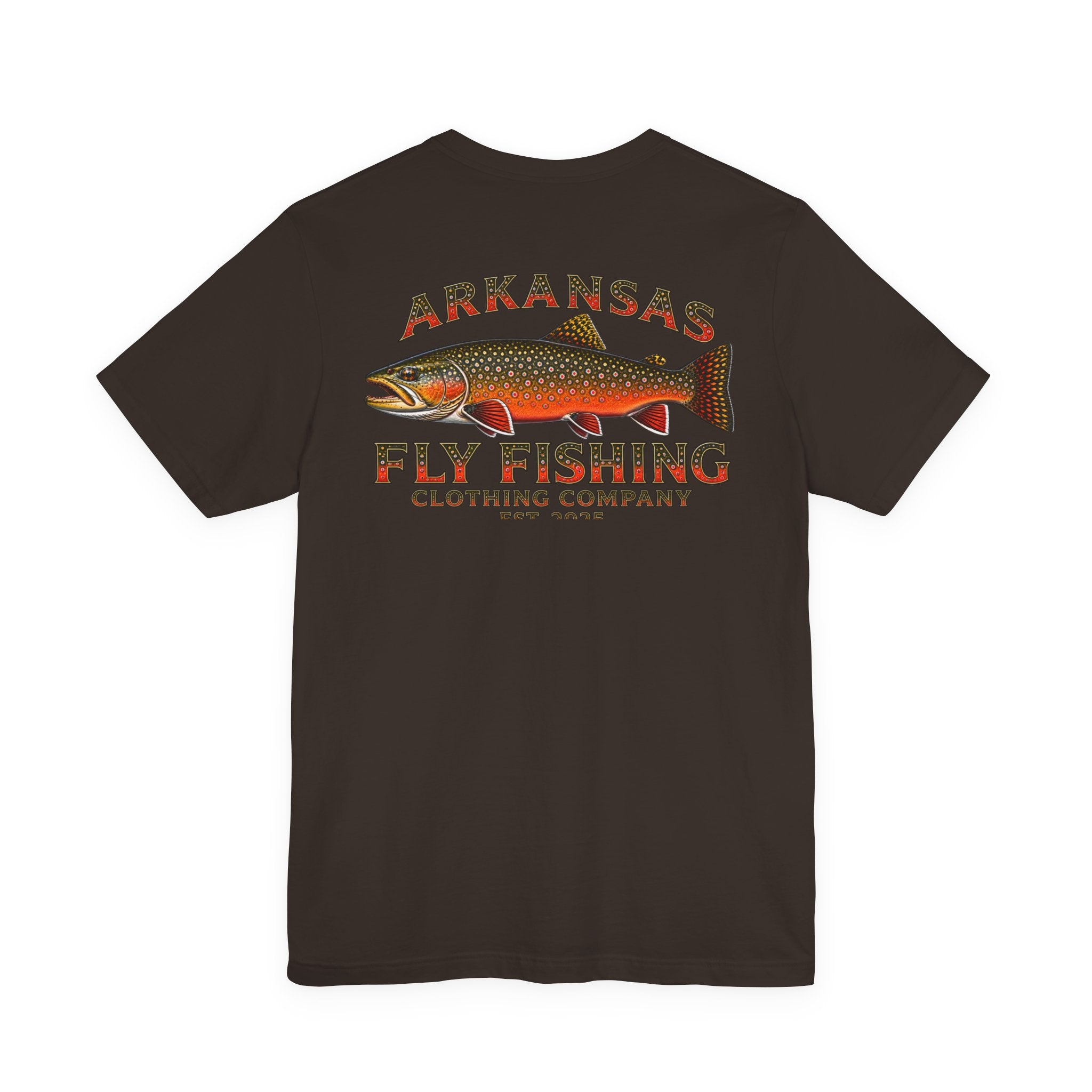 Athletic Fit Runs Small Arkansas Fly Fishing Clothing Company T-Shirt — Brooke Trout Graphic Tee