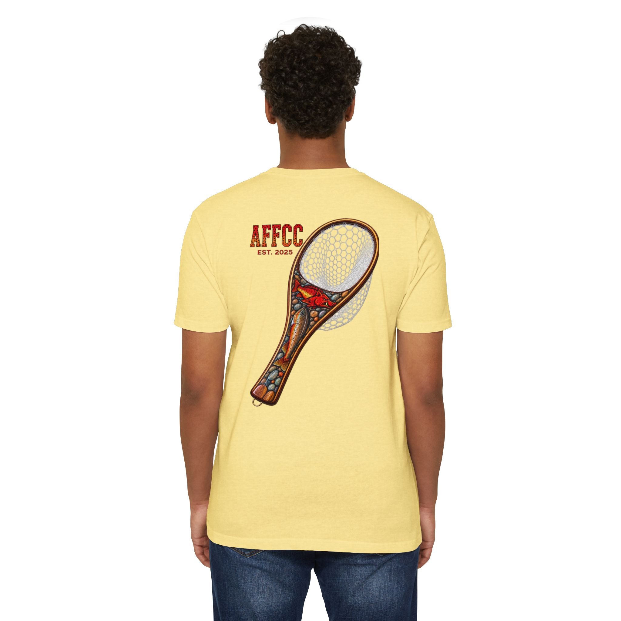 AFFCC Fly Fishing T‑Shirt — Vintage Net Artwork (AFCC, Est. 2025)