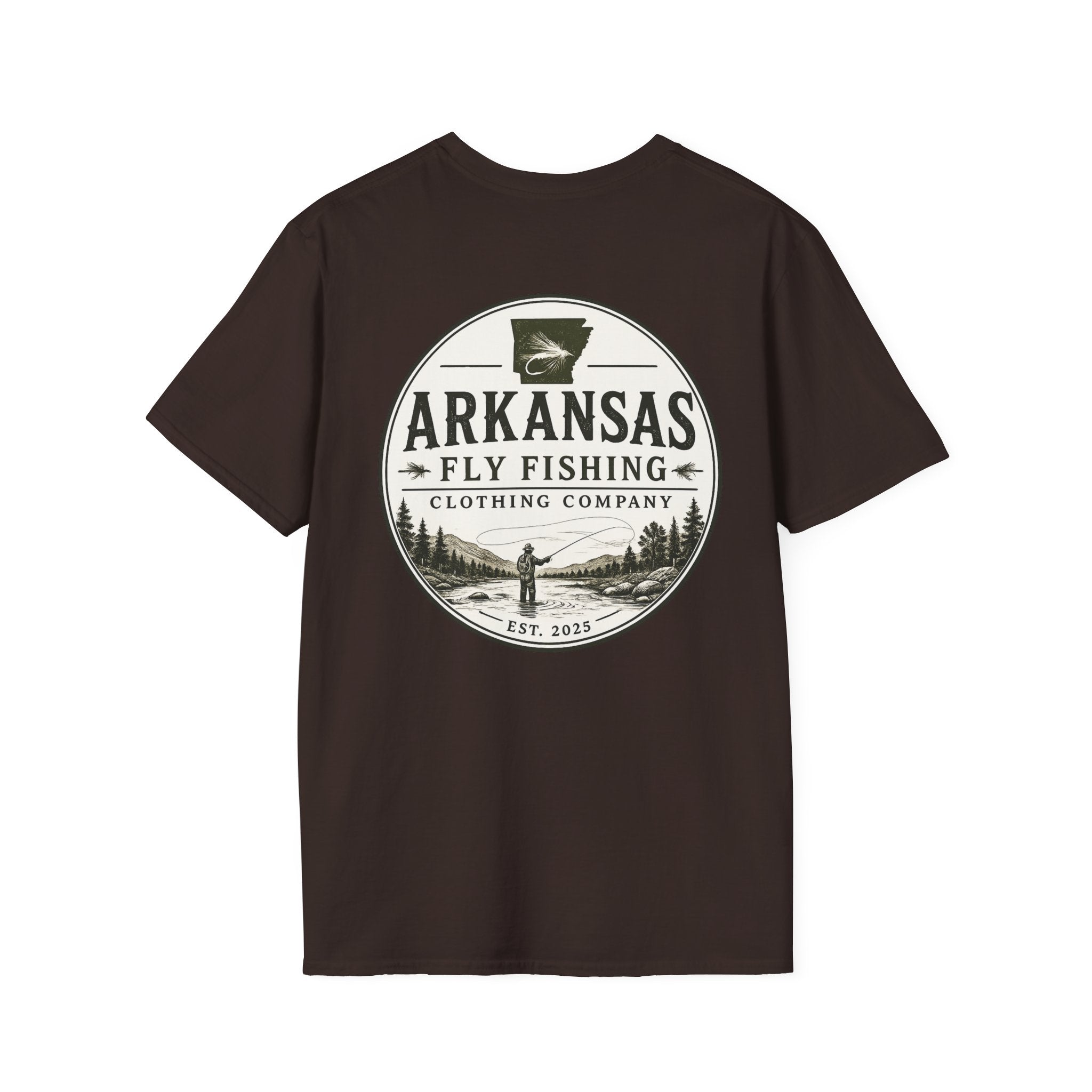 AFFCC Arkansas Fly Fishing Patch T-Shirt — Trout Logo Pocket Tee