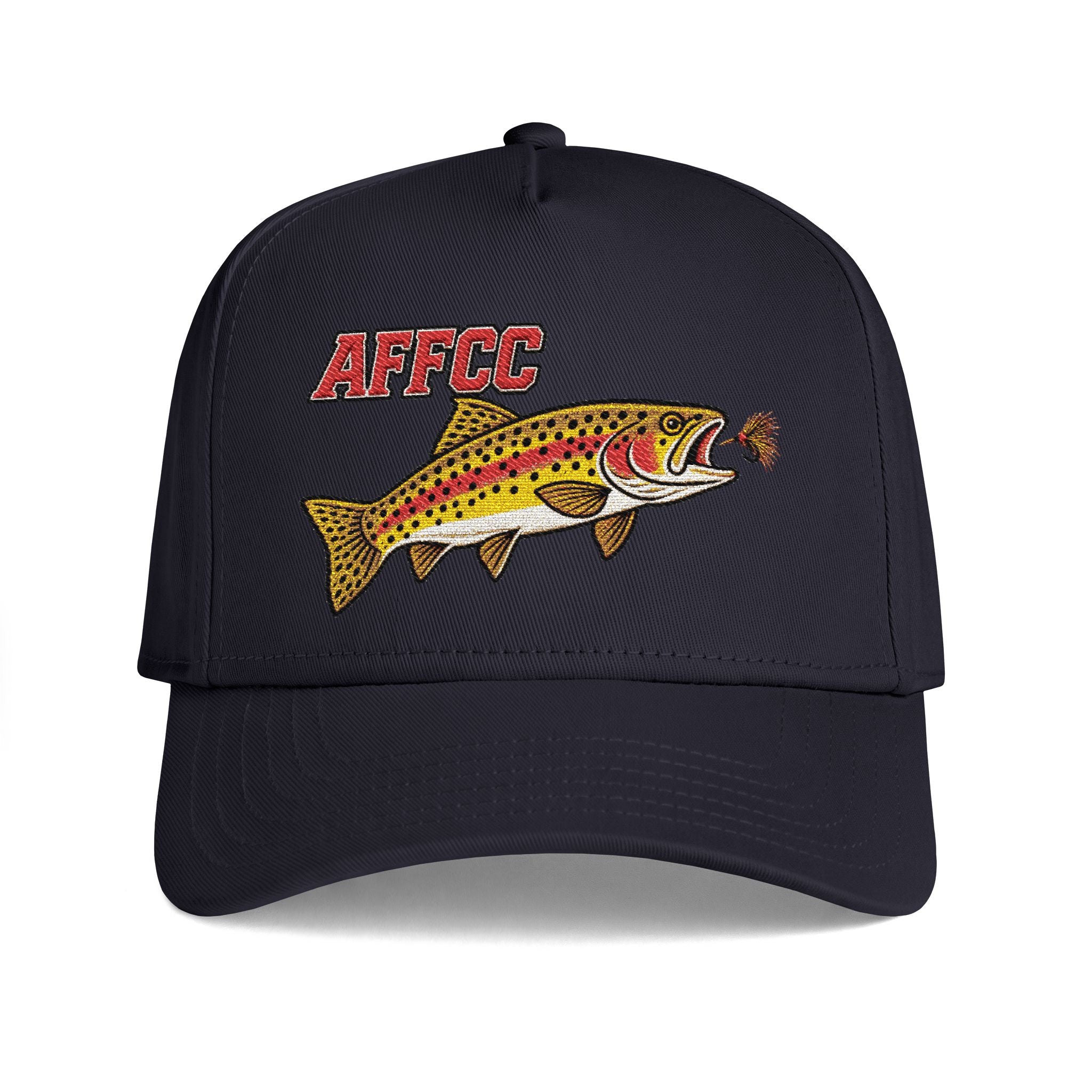 AFFCC Trout Fly Fishing Hat — AFFCC Embroidered Fish Curved Bill Hat