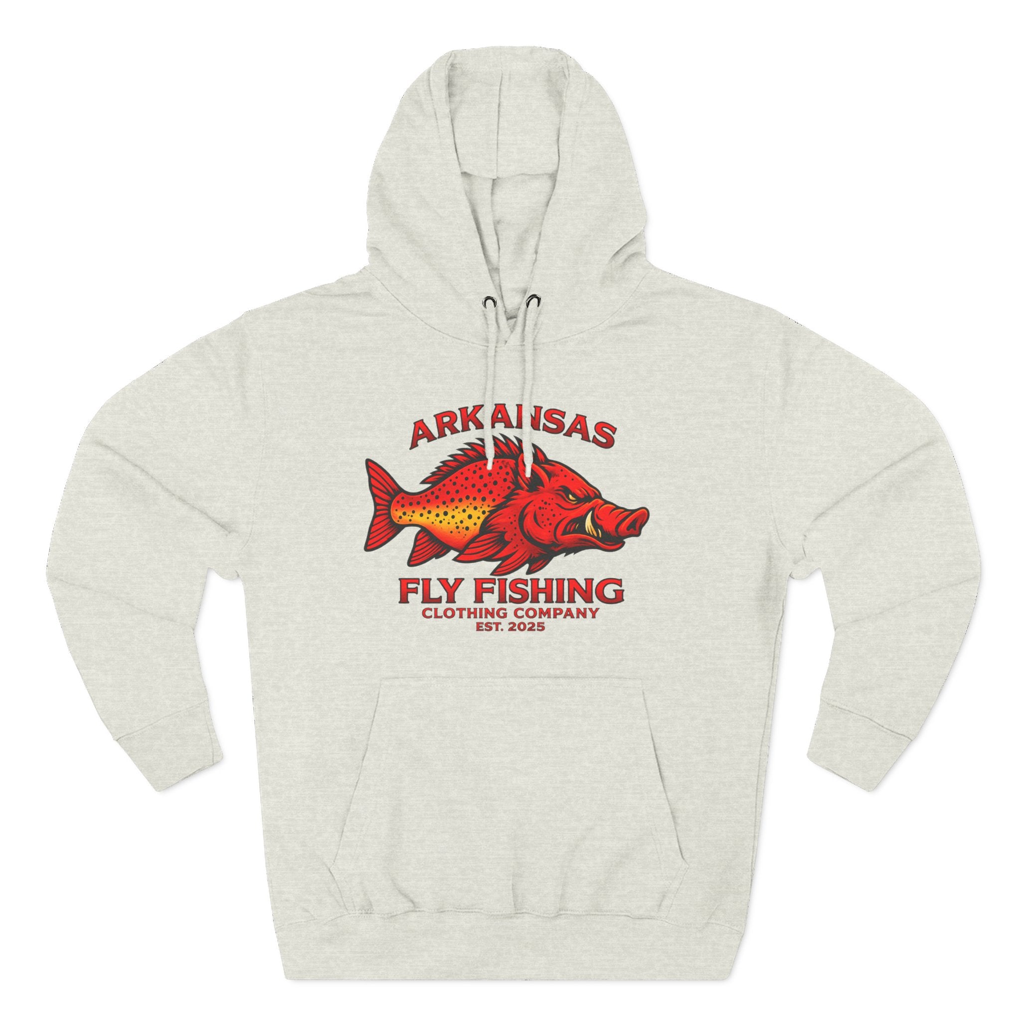 Arkansas Fly Fishing Clothing Company Logo Hoodie — Hog/Trout  Graphic Pullover